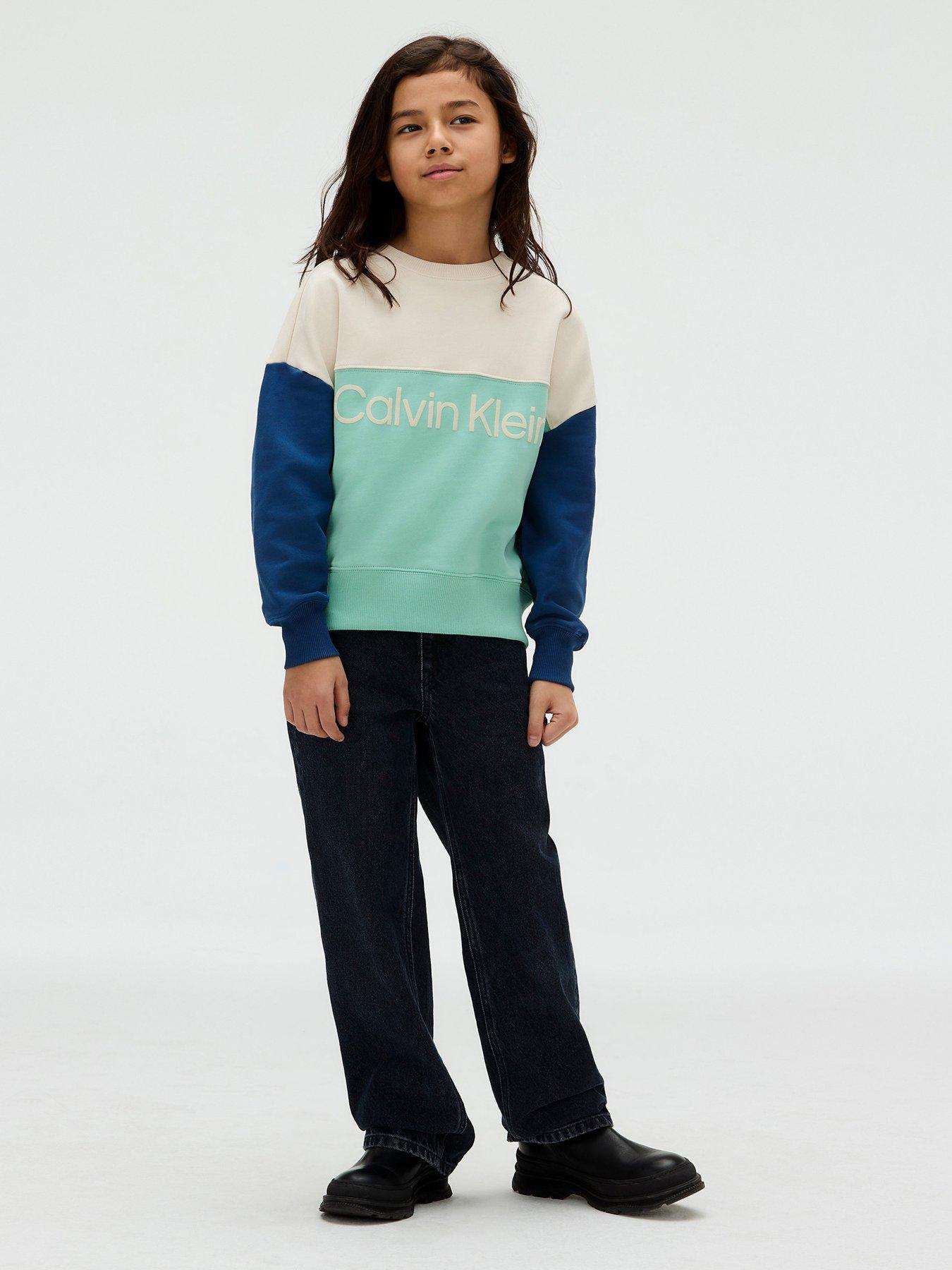 Calvin Klein Jeans Boys Terry Colour Block Sweatshirt - Multi
