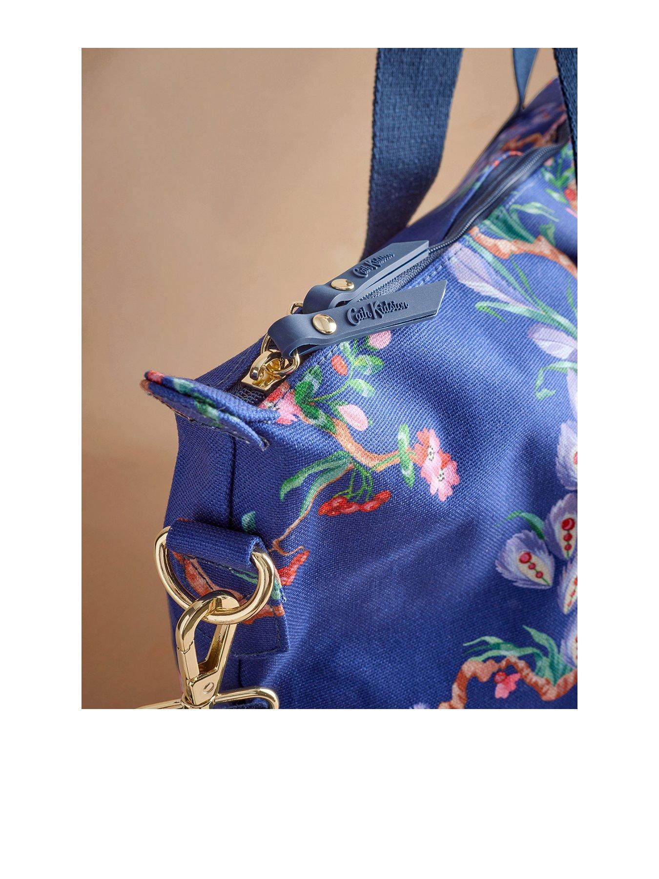 Image 2 of 3 of Cath Kidston Navy Birds Overnight Bag