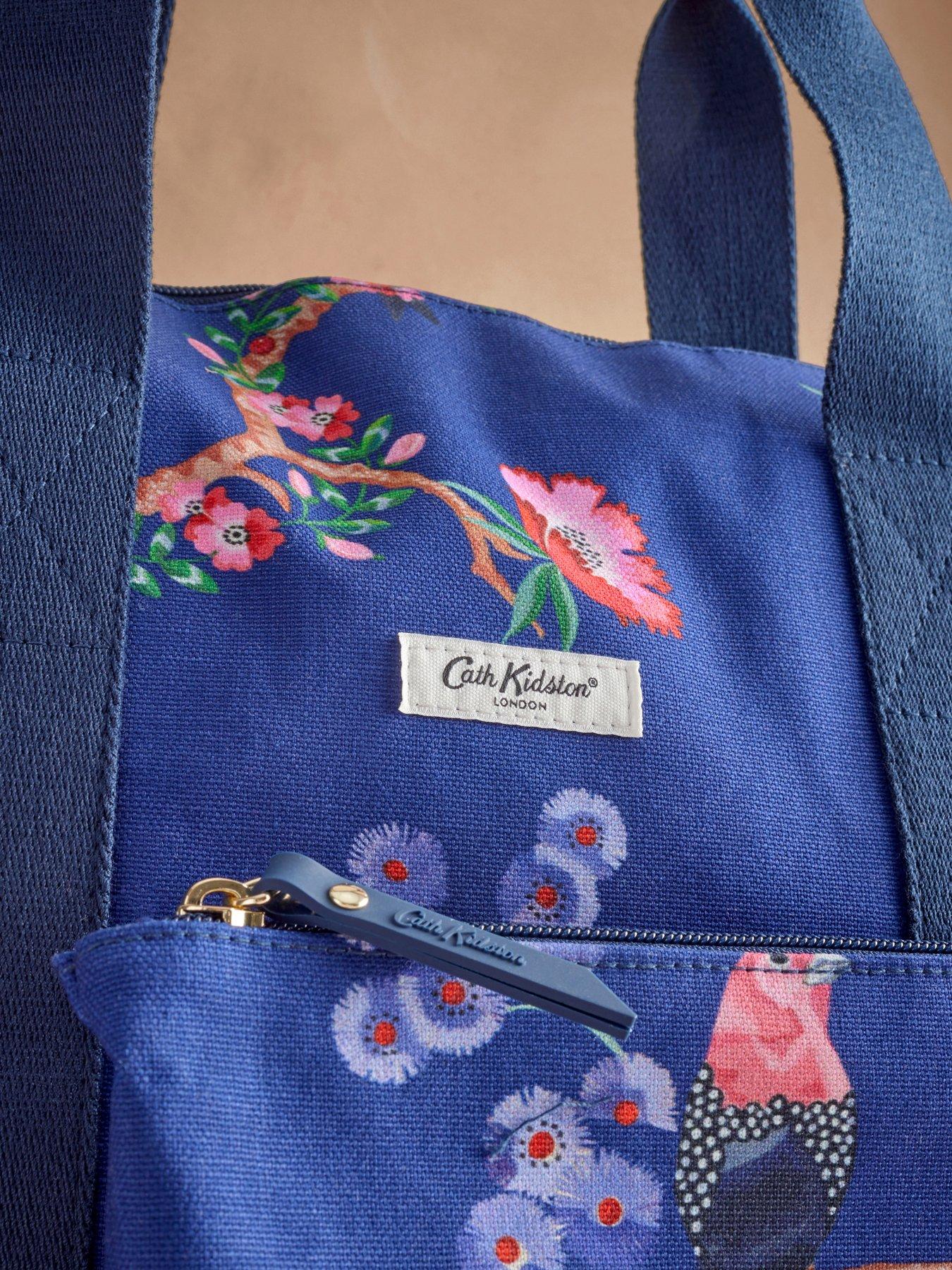 Image 3 of 3 of Cath Kidston Navy Birds Overnight Bag