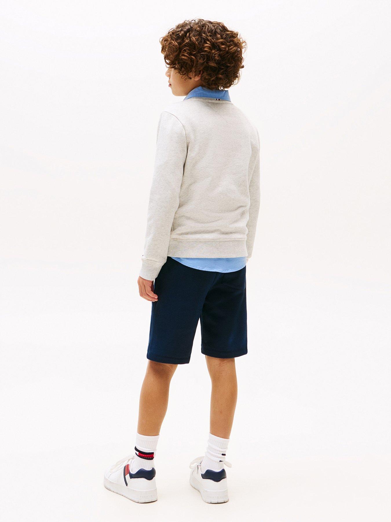 Image 2 of 4 of Tommy Hilfiger Boys Script Flag Sweatshirt - Grey