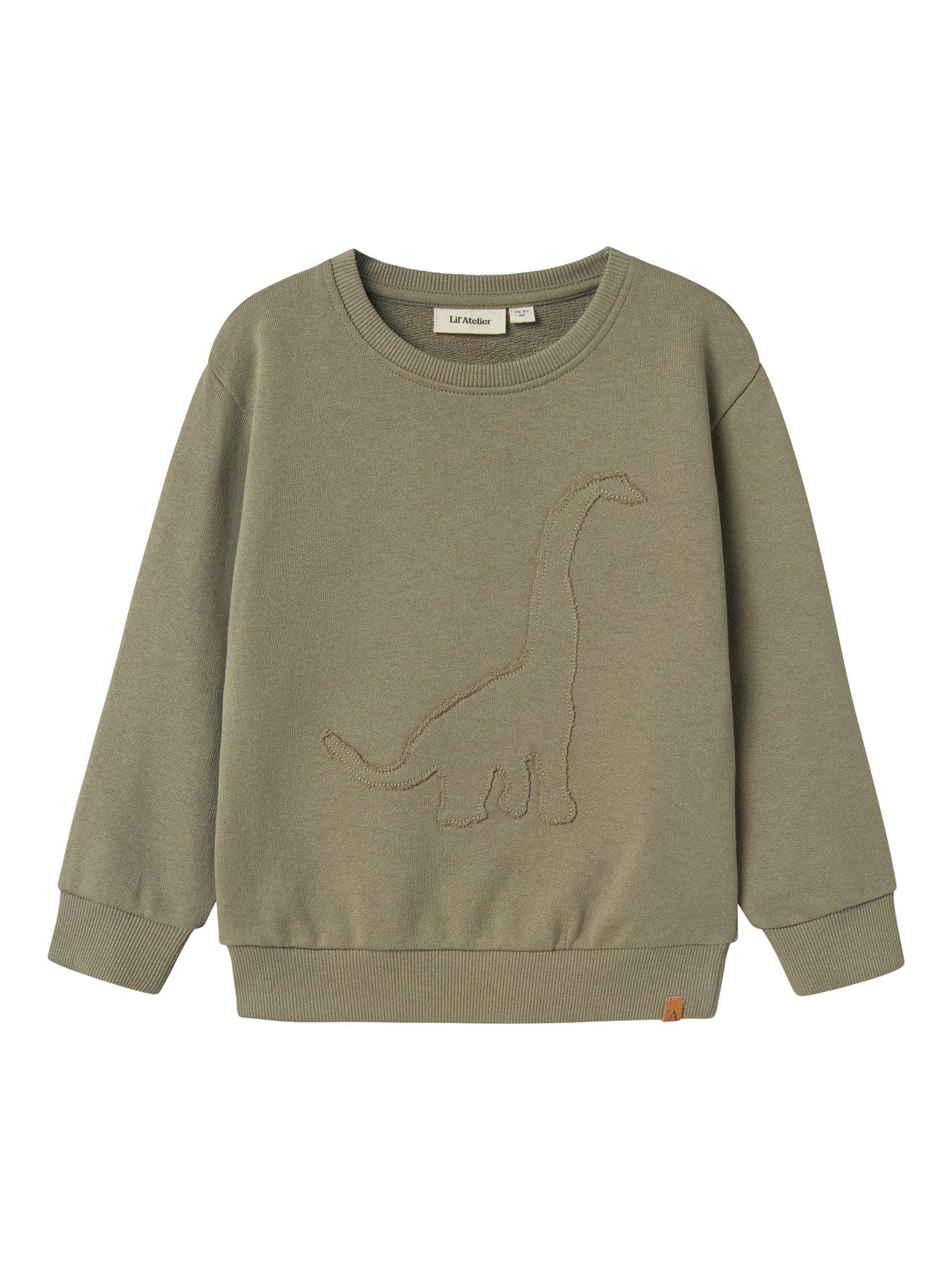 Lil Atelier Mni Boys Dino Embroidered Sweat - Overland Trek