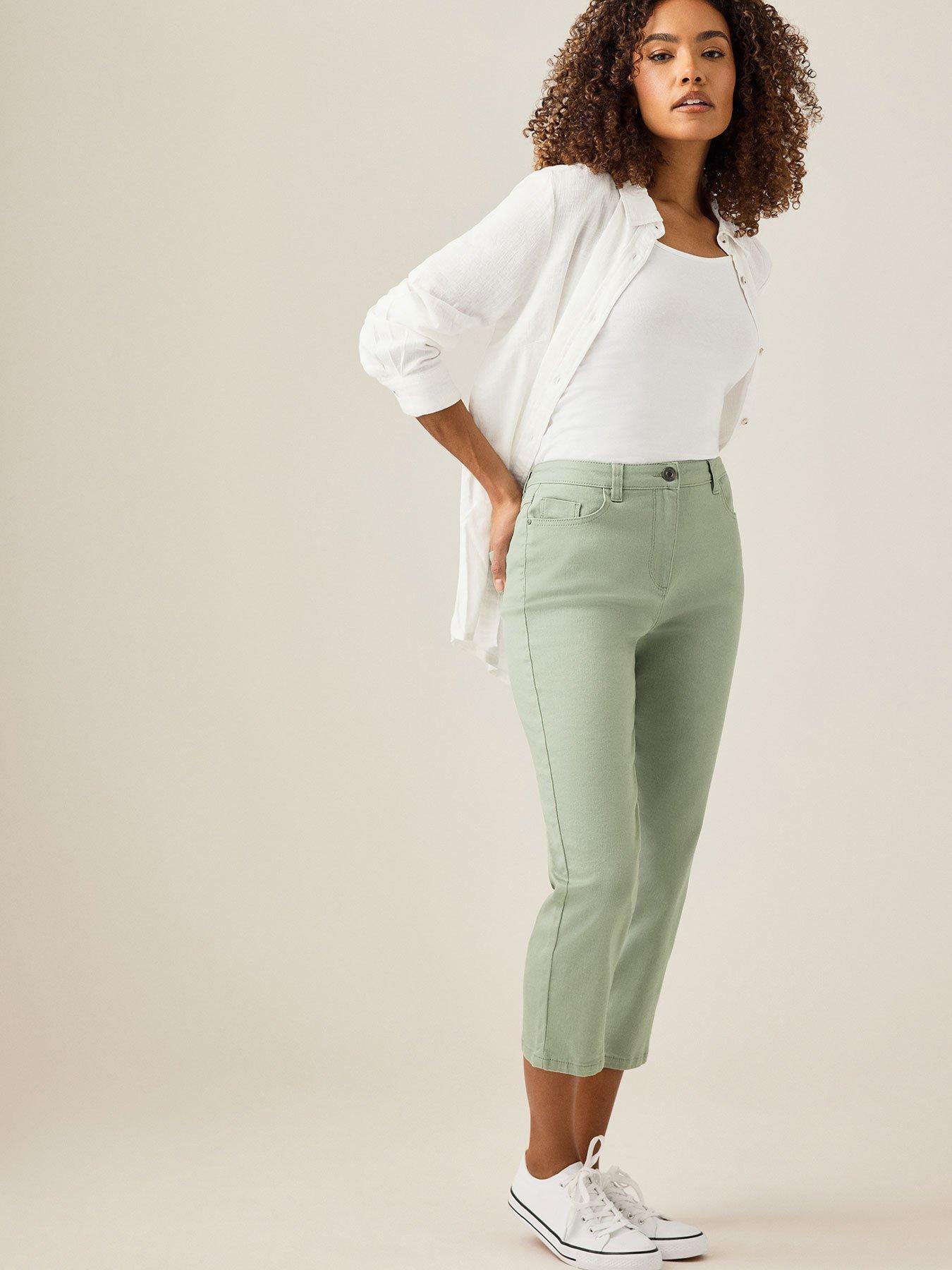Image of M&Co Crop Jean - Green