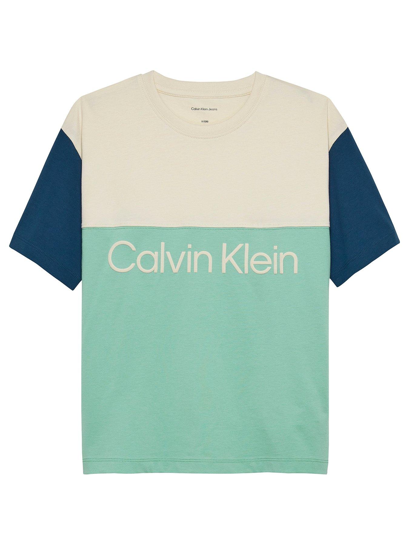 Calvin Klein Jeans Boys Colour Block Short Sleeve T-Shirt - Multi