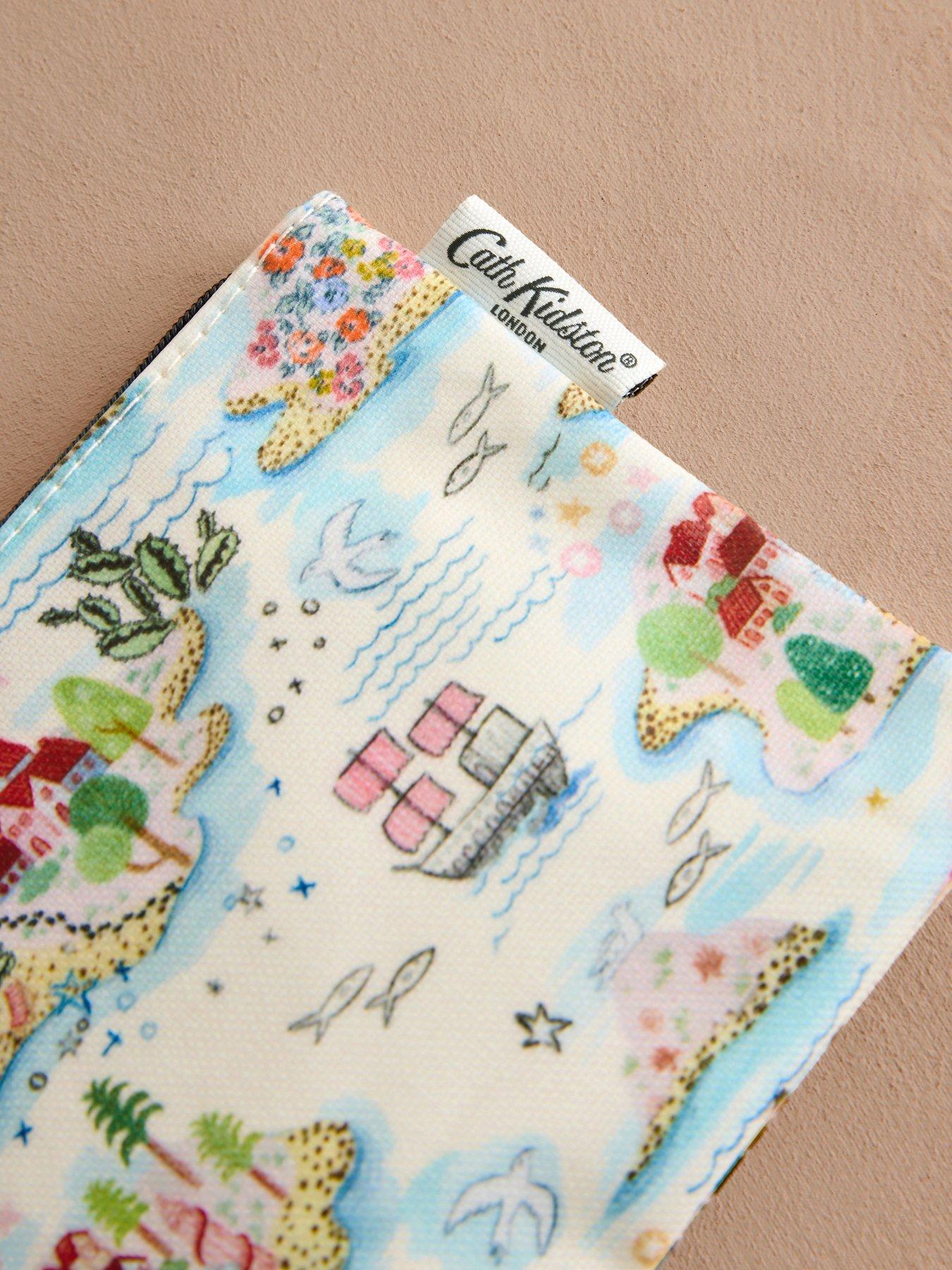 Image 3 of 3 of Cath Kidston Sketchbook Print Small Zipped Purse - Blue