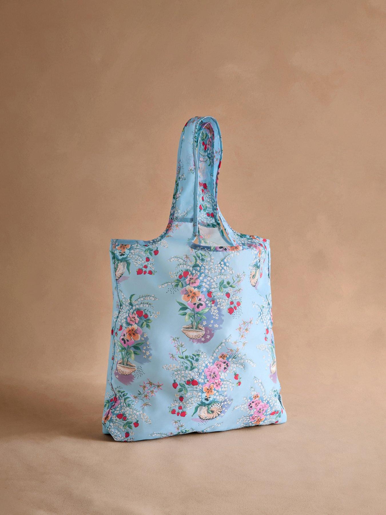 Image 2 of 3 of Cath Kidston Bouquet Foldaway Tote - Blue