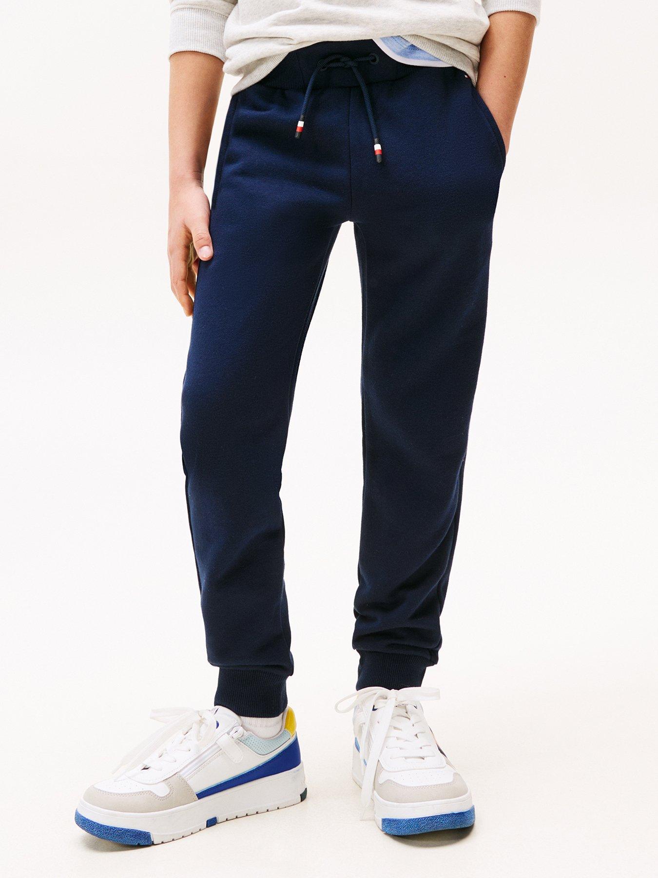 Image 1 of 4 of Tommy Hilfiger Boys Script Flag Sweatpants - Navy
