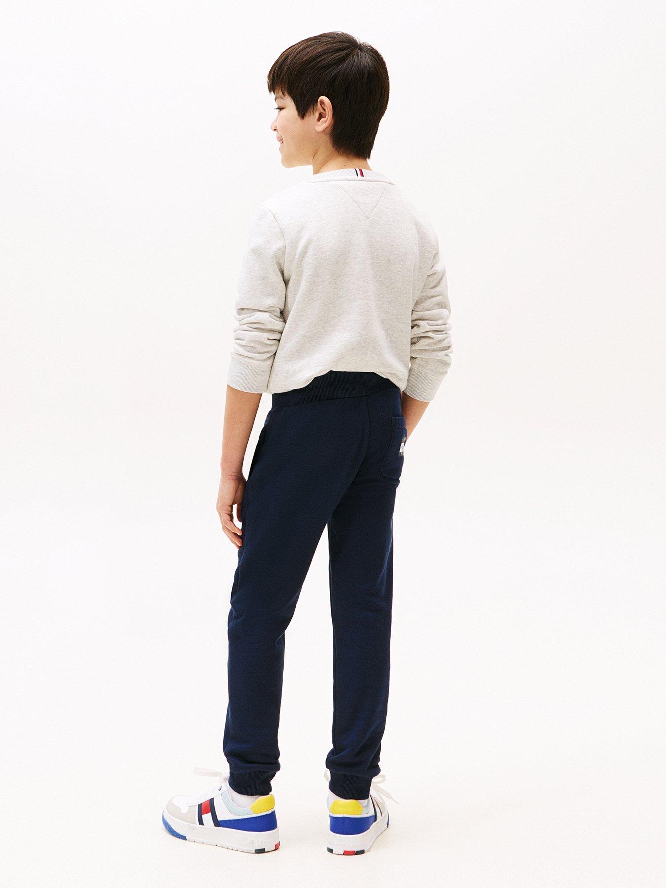 Image 2 of 4 of Tommy Hilfiger Boys Script Flag Sweatpants - Navy