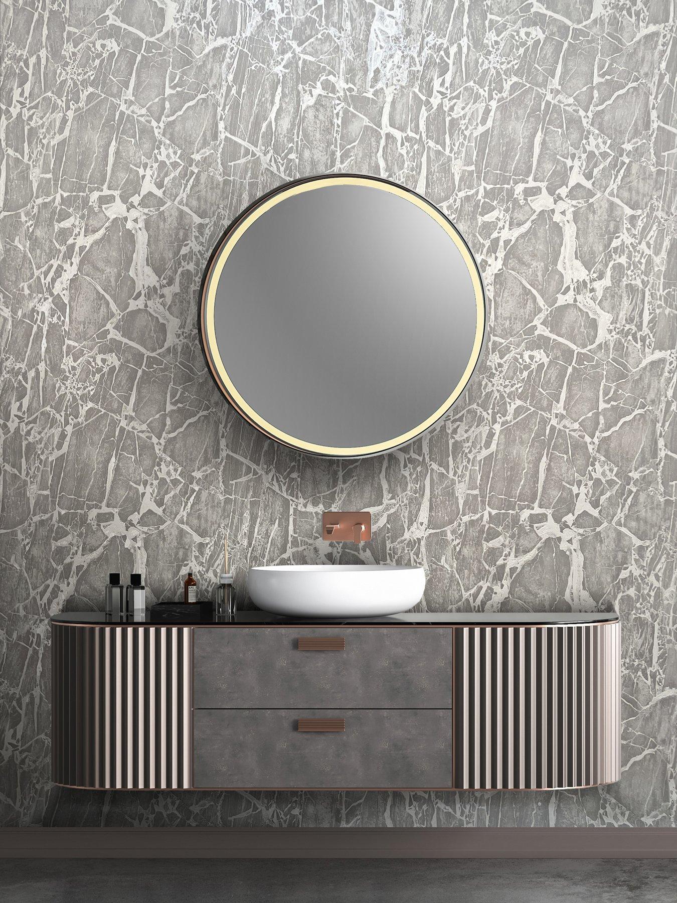 Image 1 of 5 of Rasch Enzo Marble Wallpaper in Grey