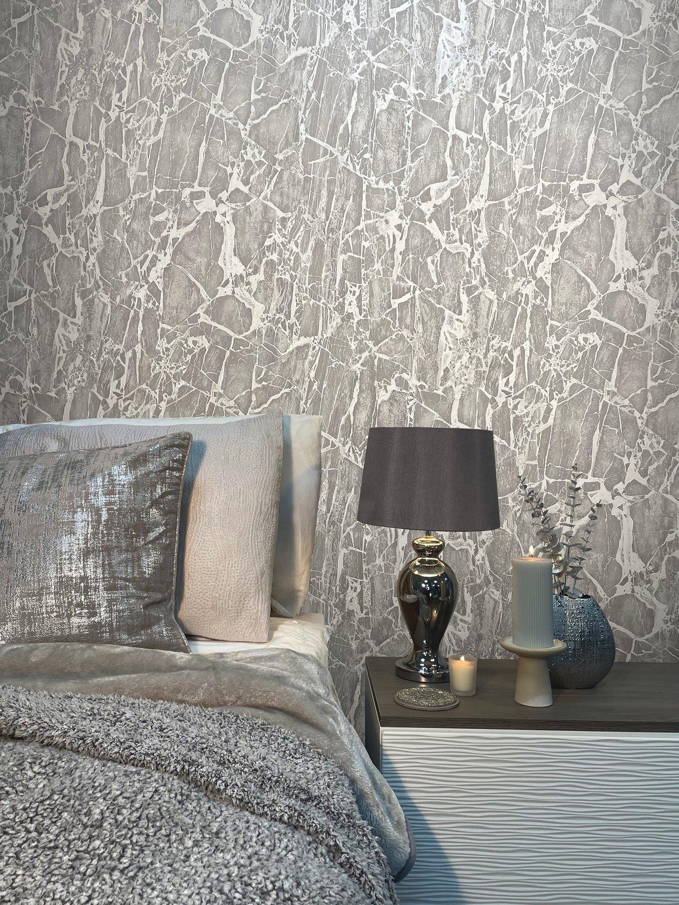 Image 3 of 5 of Rasch Enzo Marble Wallpaper in Grey