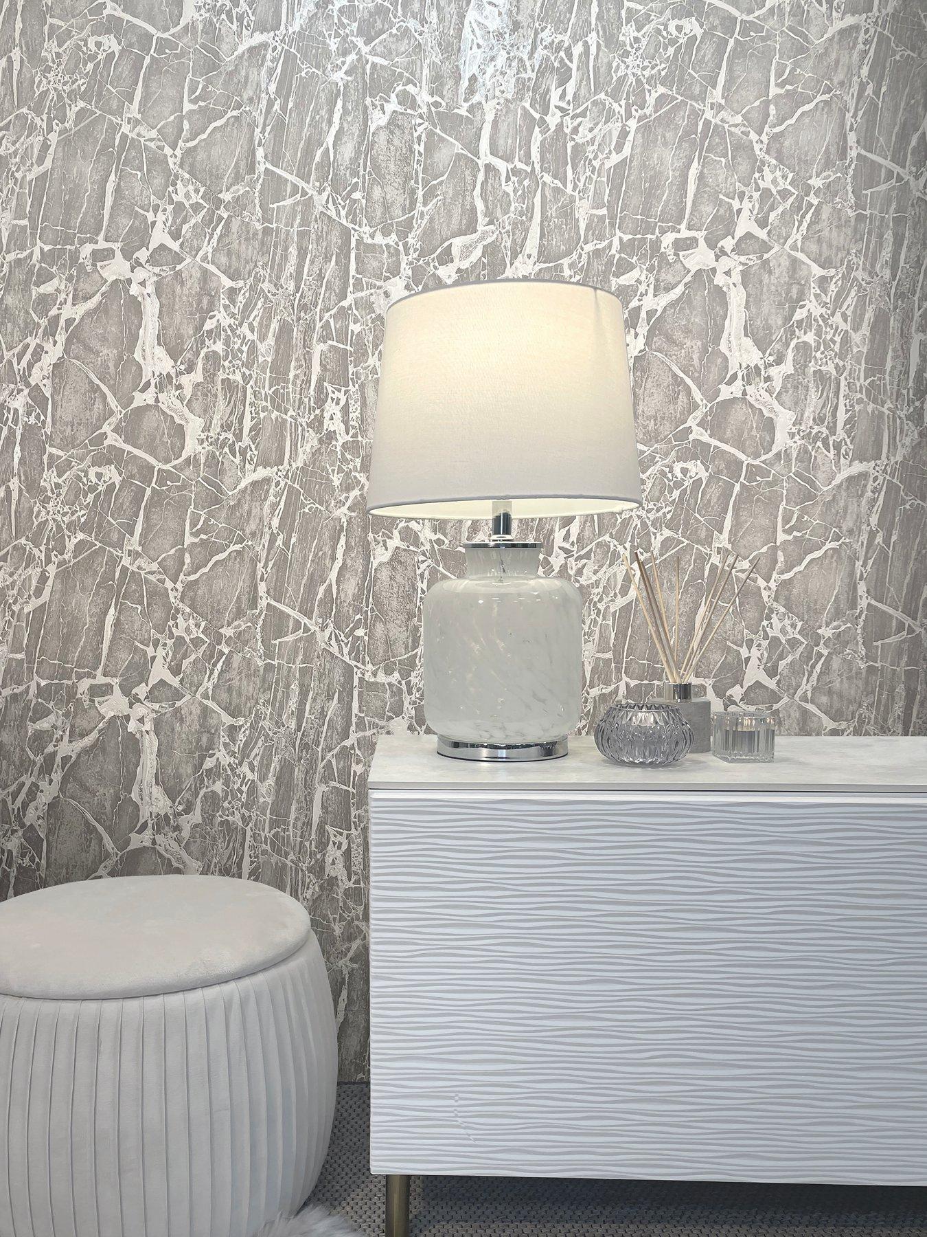 Image 4 of 5 of Rasch Enzo Marble Wallpaper in Grey