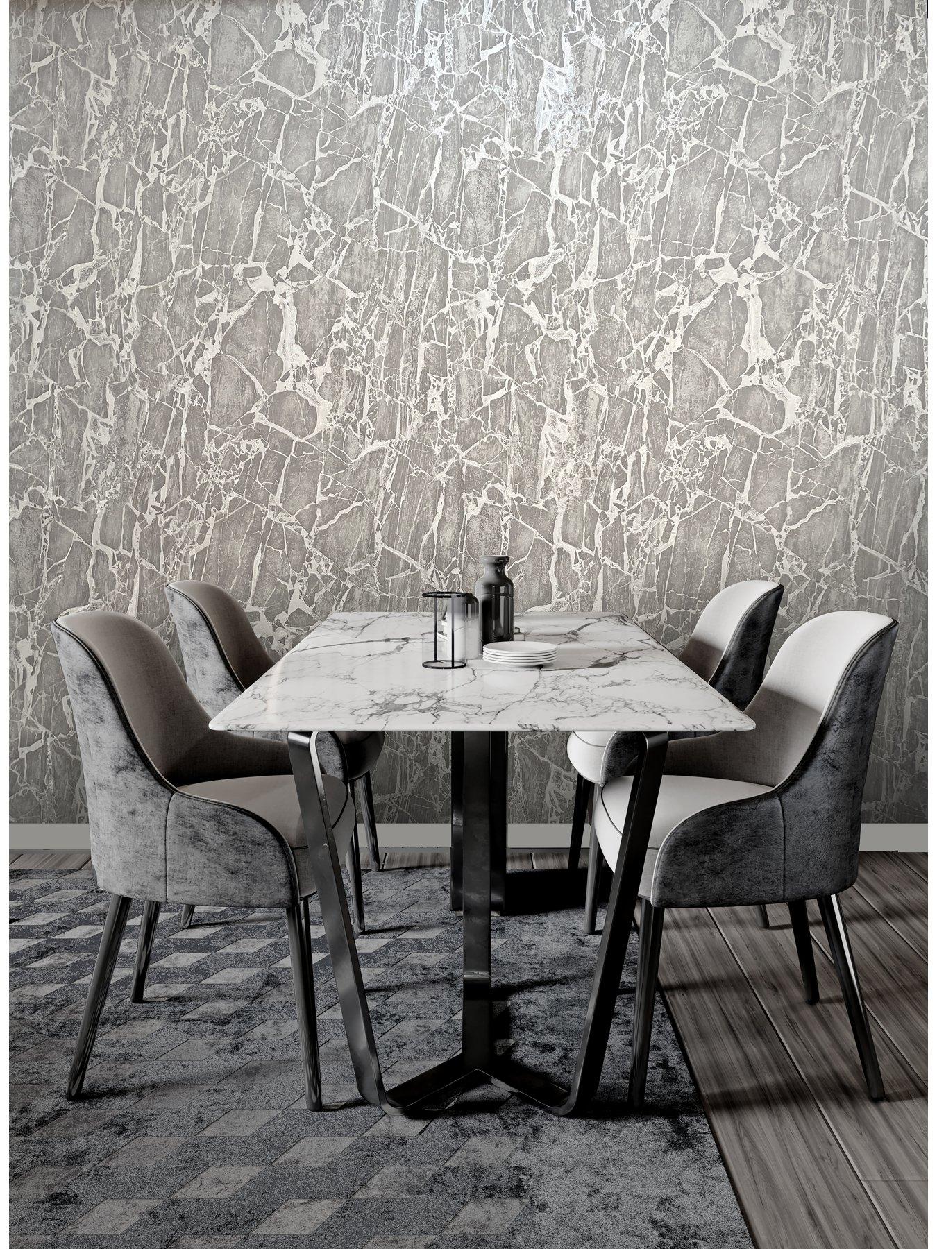 Image 5 of 5 of Rasch Enzo Marble Wallpaper in Grey