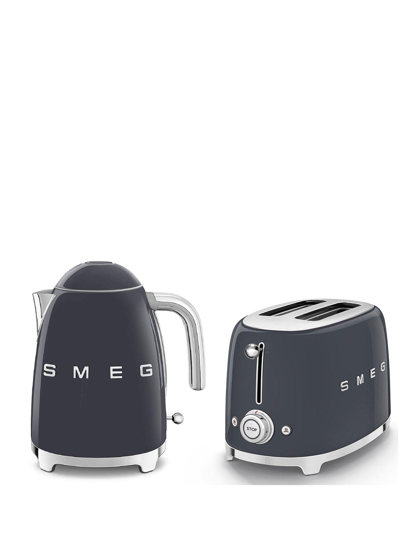 Image 1 of 7 of Smeg EEJB156 50s Retro Style Kettle and 2-Slice Toaster - Grey