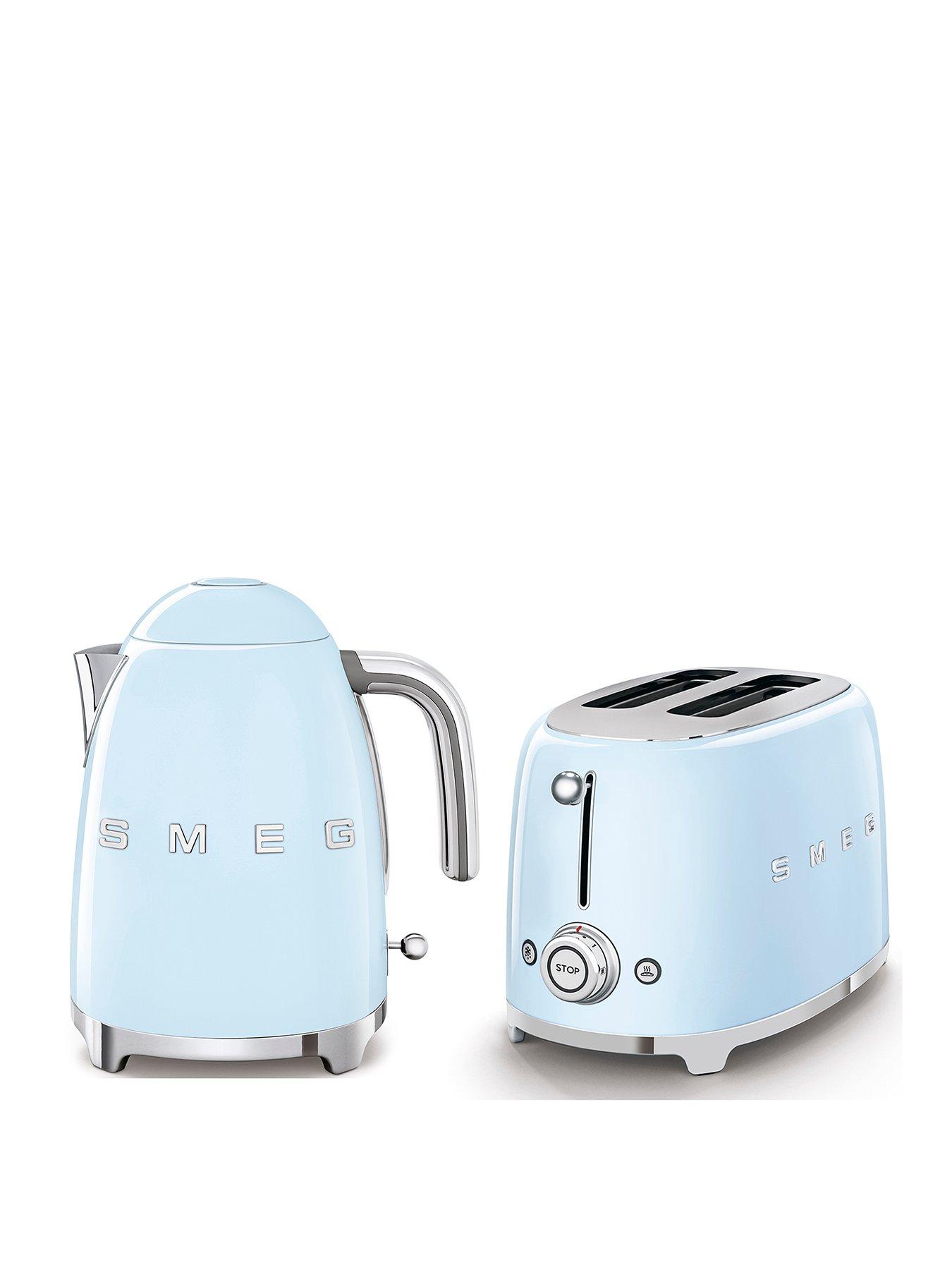 Image of Smeg EEJB112 50s Retro Style Kettle and 2-Slice Toaster - Pastel Blue