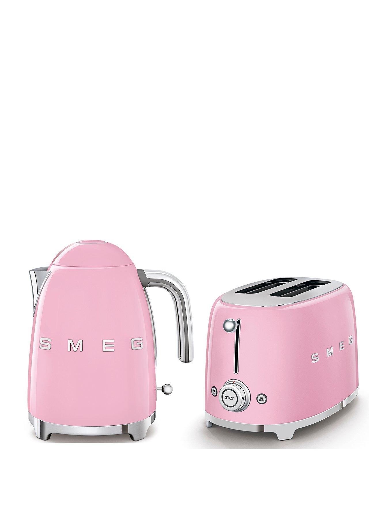 Image 1 of 6 of Smeg EEJB114 50s&nbsp;Retro Style Kettle and 2-Slice Toaster - Pastel Pink