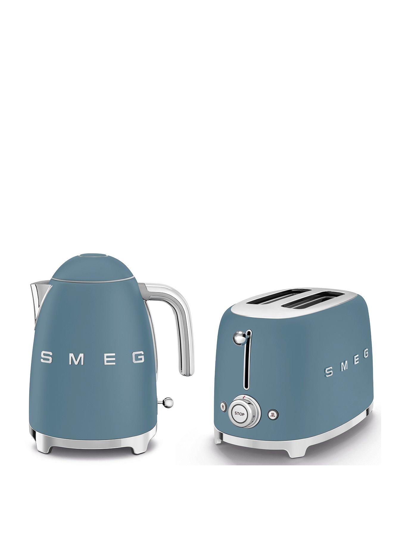 Image 1 of 6 of Smeg EEJB290 50s&nbsp;Retro Style Kettle and 2-Slice Toaster - Storm Blue