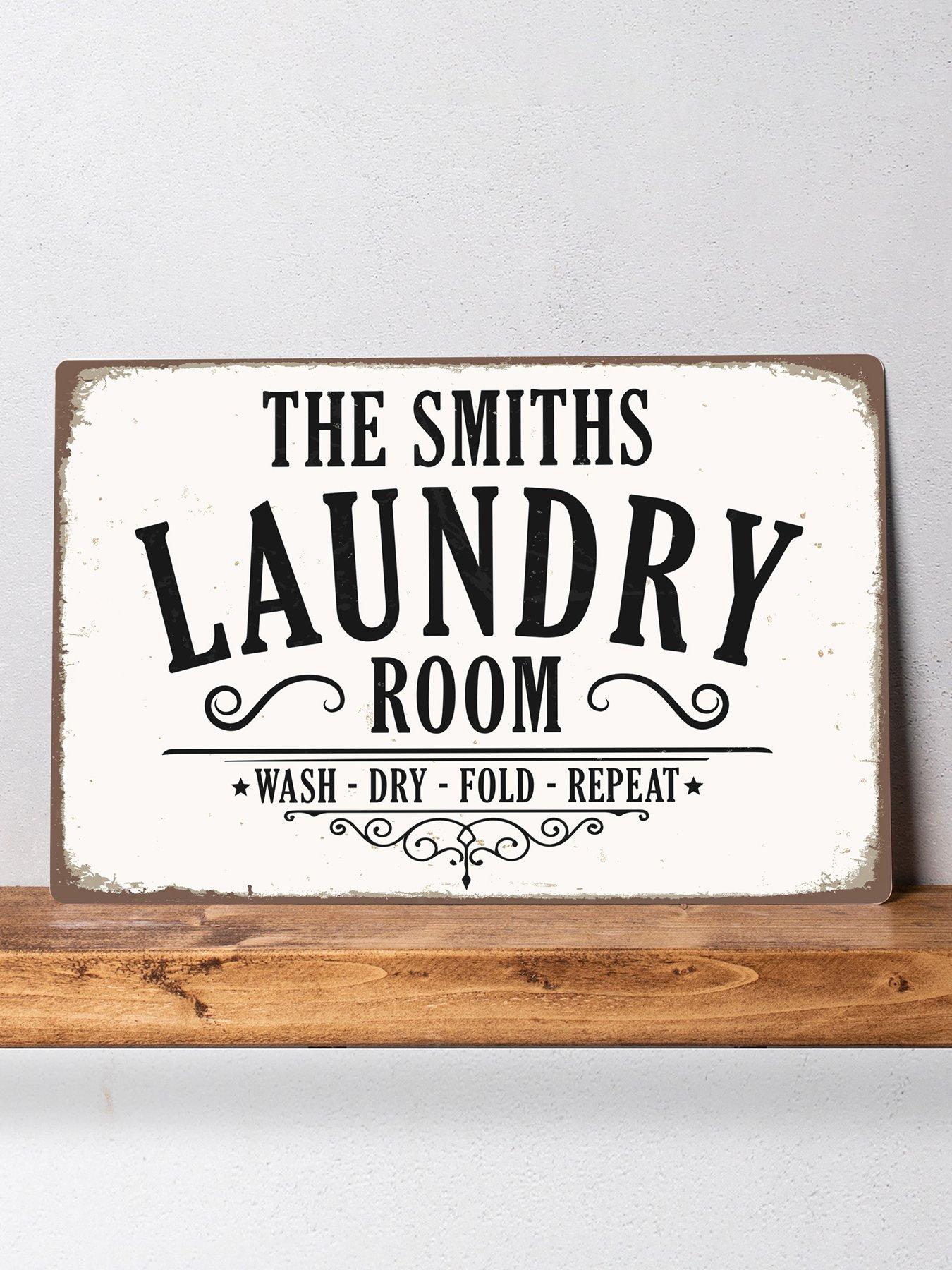 Image of Love Abode Personalised Laundry Room Sign