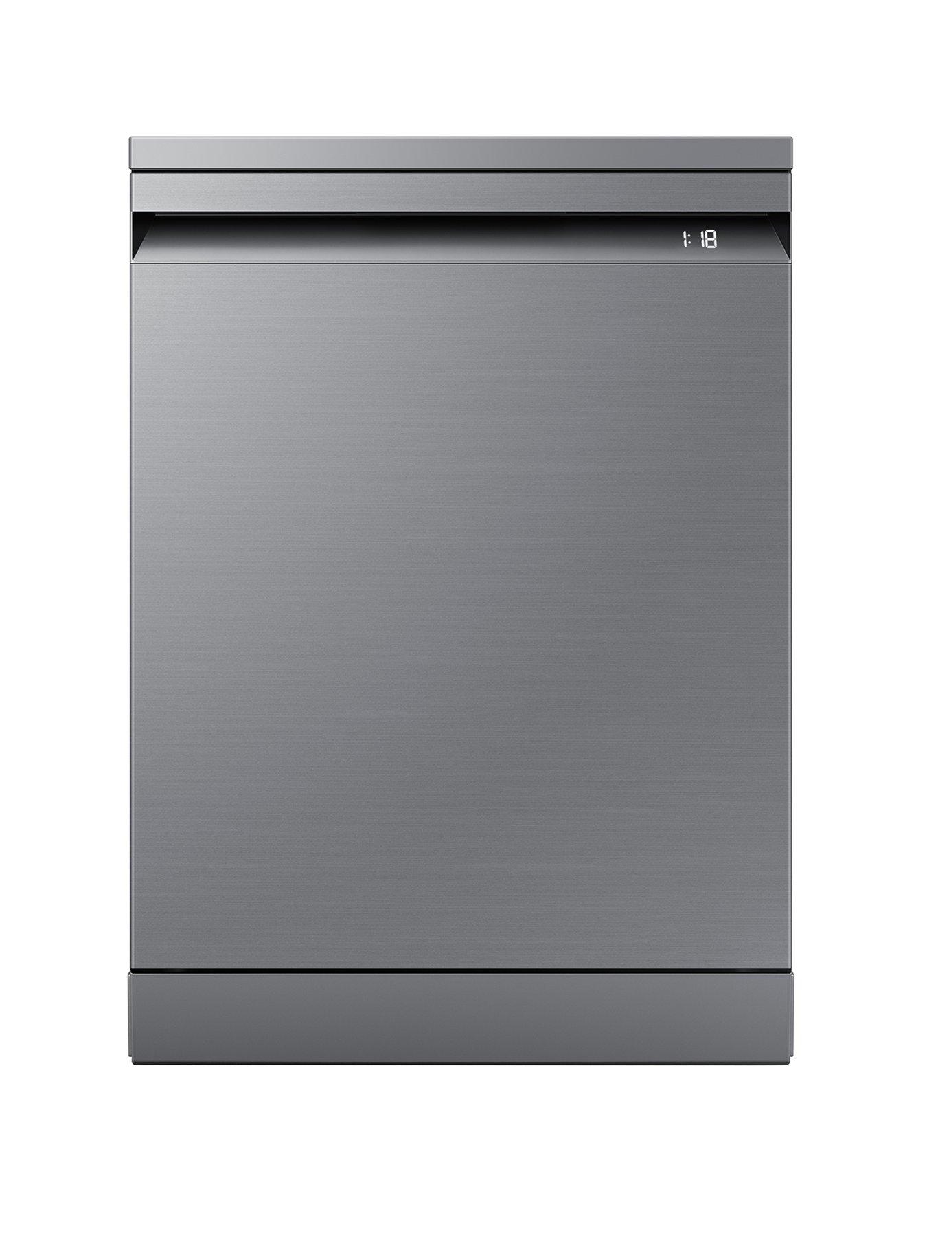 Image 1 of 8 of Samsung Series 6 DW60DG760FSLU4 Freestanding 60cm Dishwasher with Water Jet Clean &amp; Smart Things, 14 Place Settings - Dark Silver
