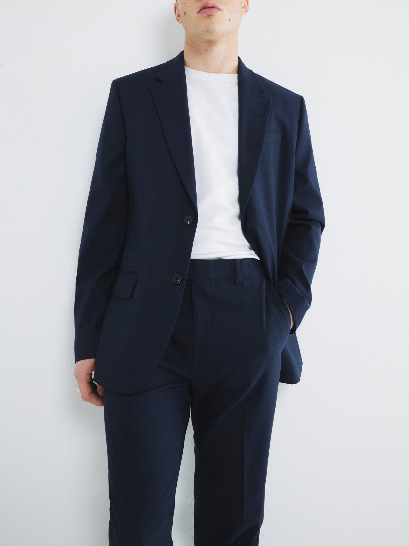 undefined Tailored Kez Suit Trousers - Navy