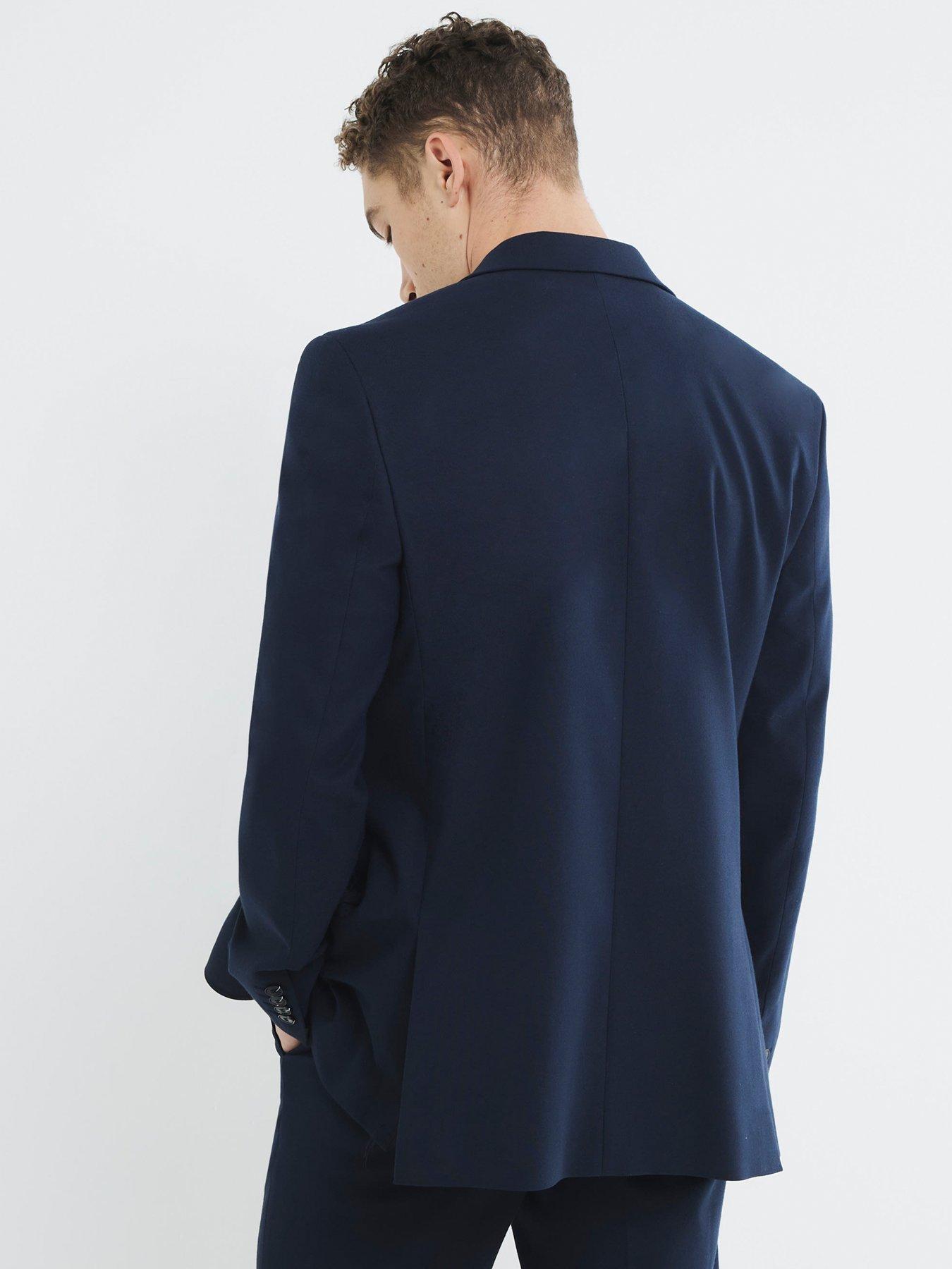 Image 2 of 4 of River Island Tailored Kez Suit Jacket - Navy