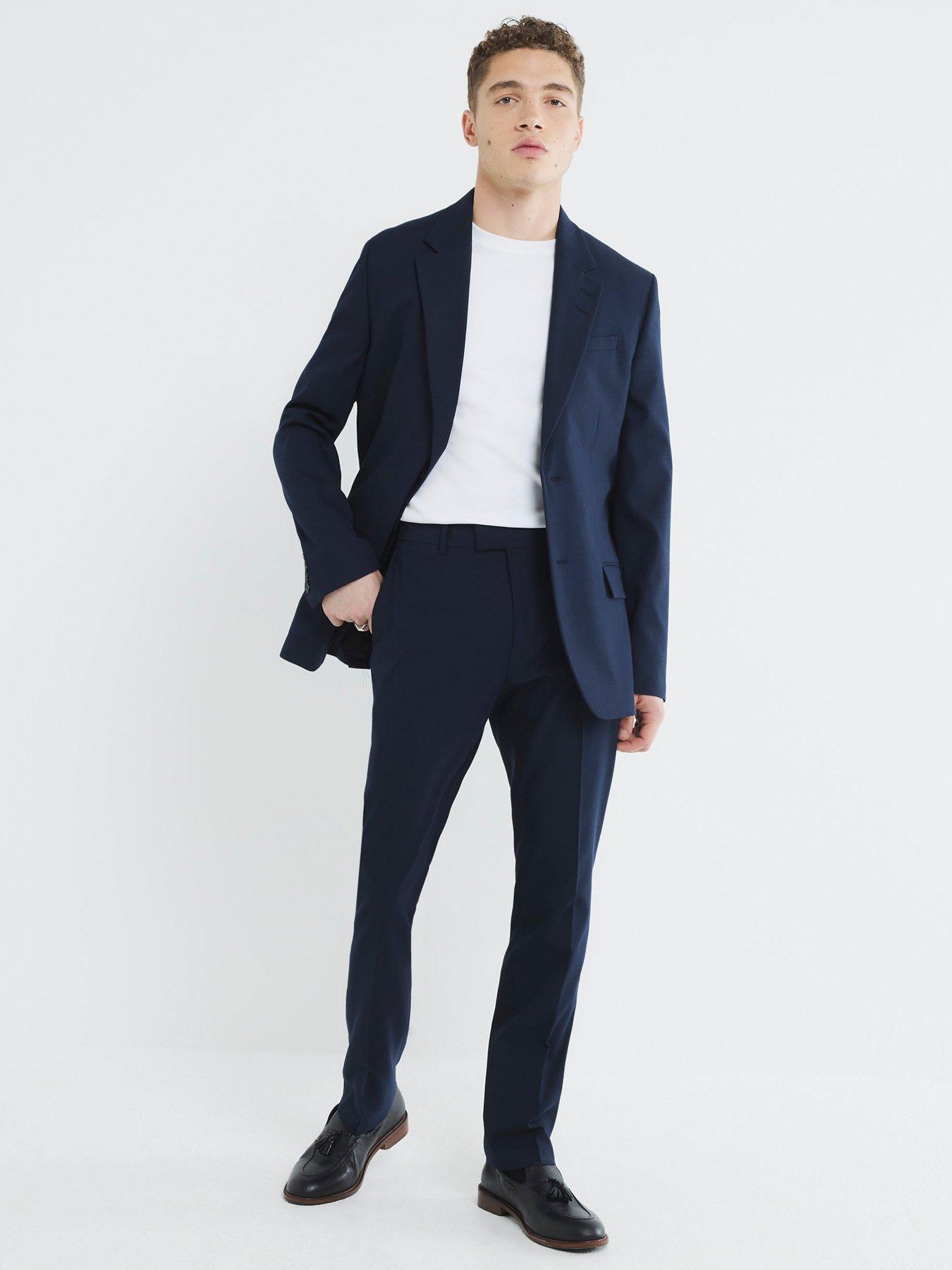 Image 3 of 4 of River Island Tailored Kez Suit Jacket - Navy