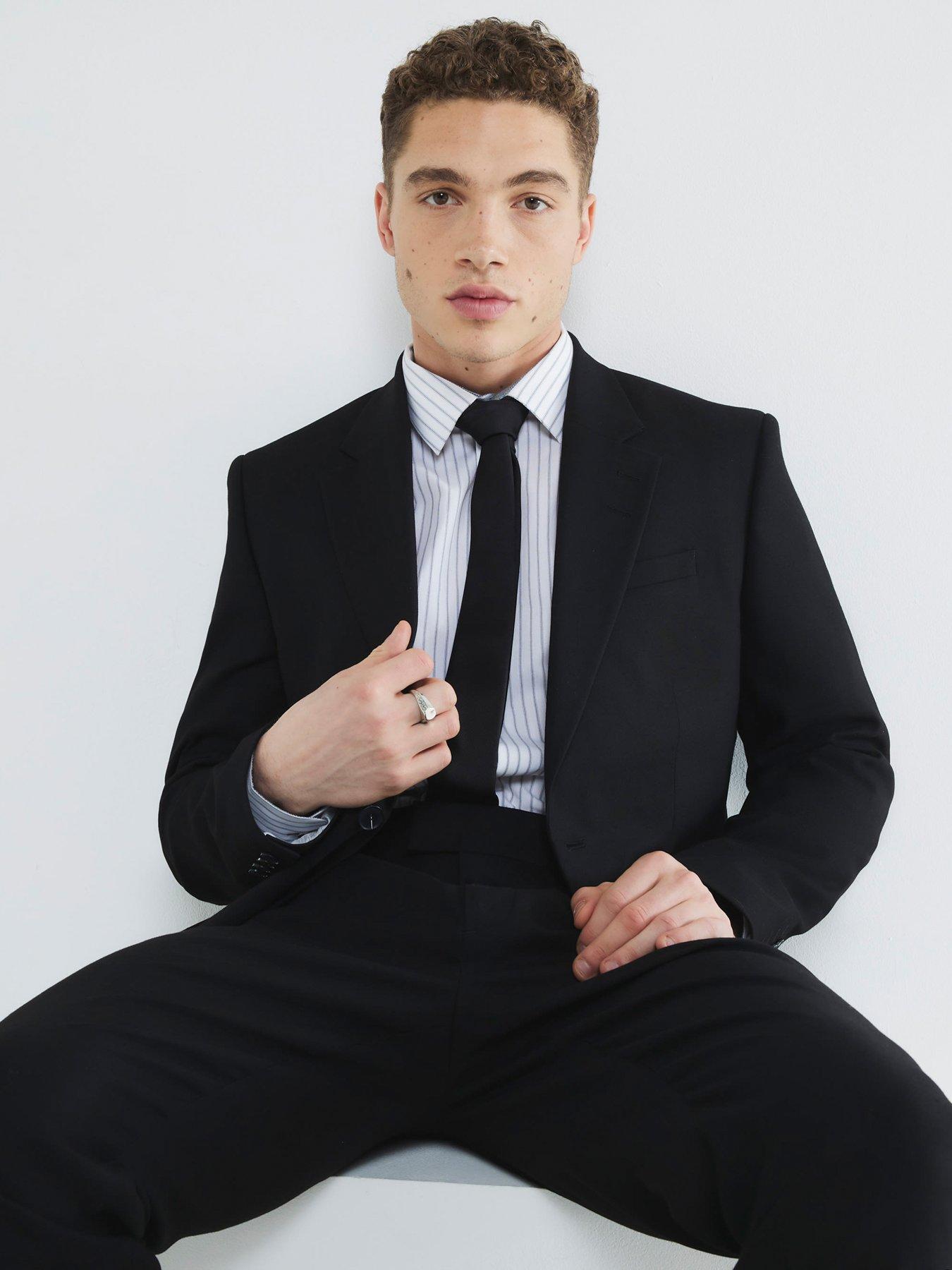 Image 3 of 4 of River Island Tailored Kez Suit Jacket - Black