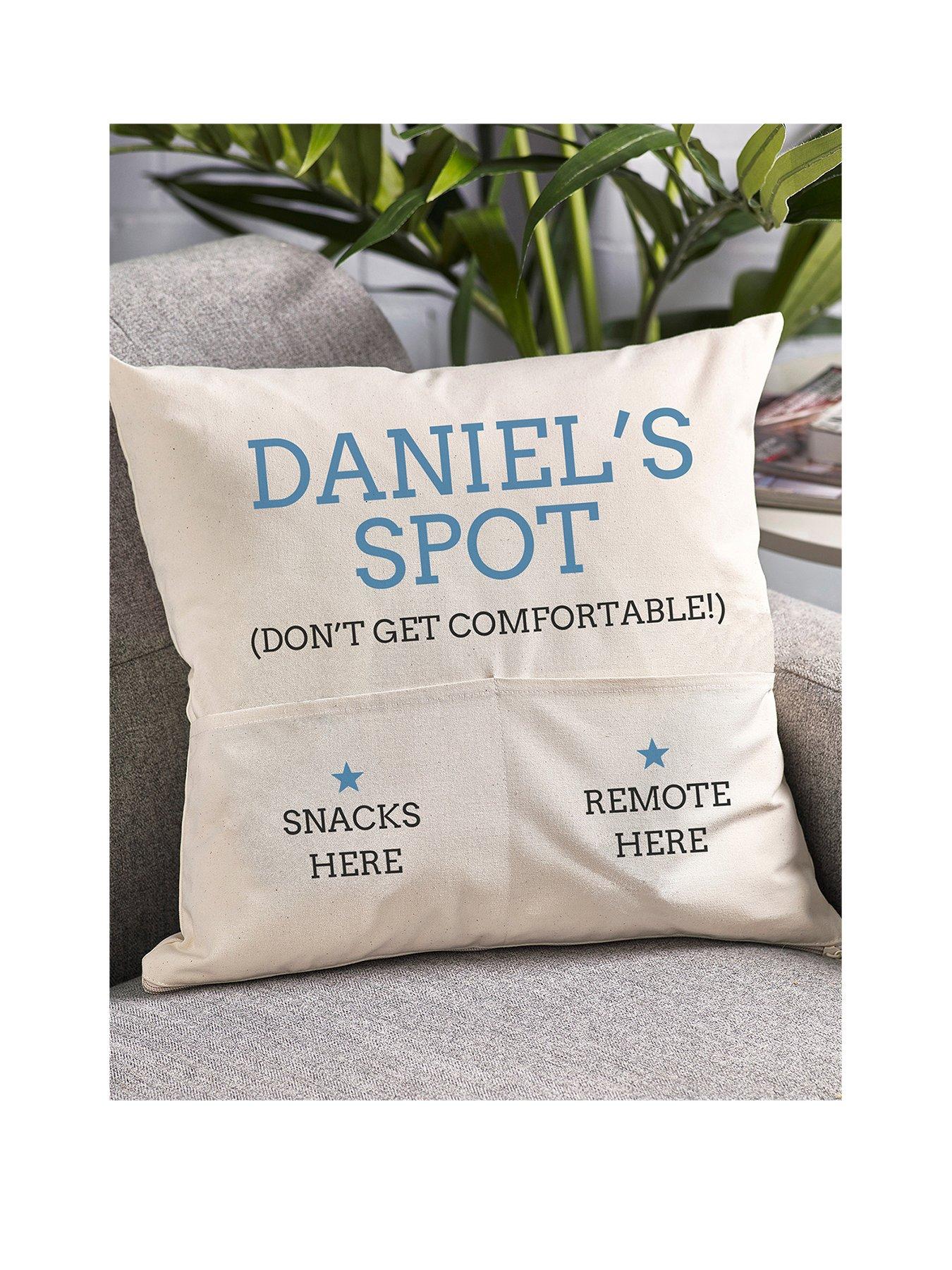 Love Abode Personalised Coloured Spot Pocket Cushion