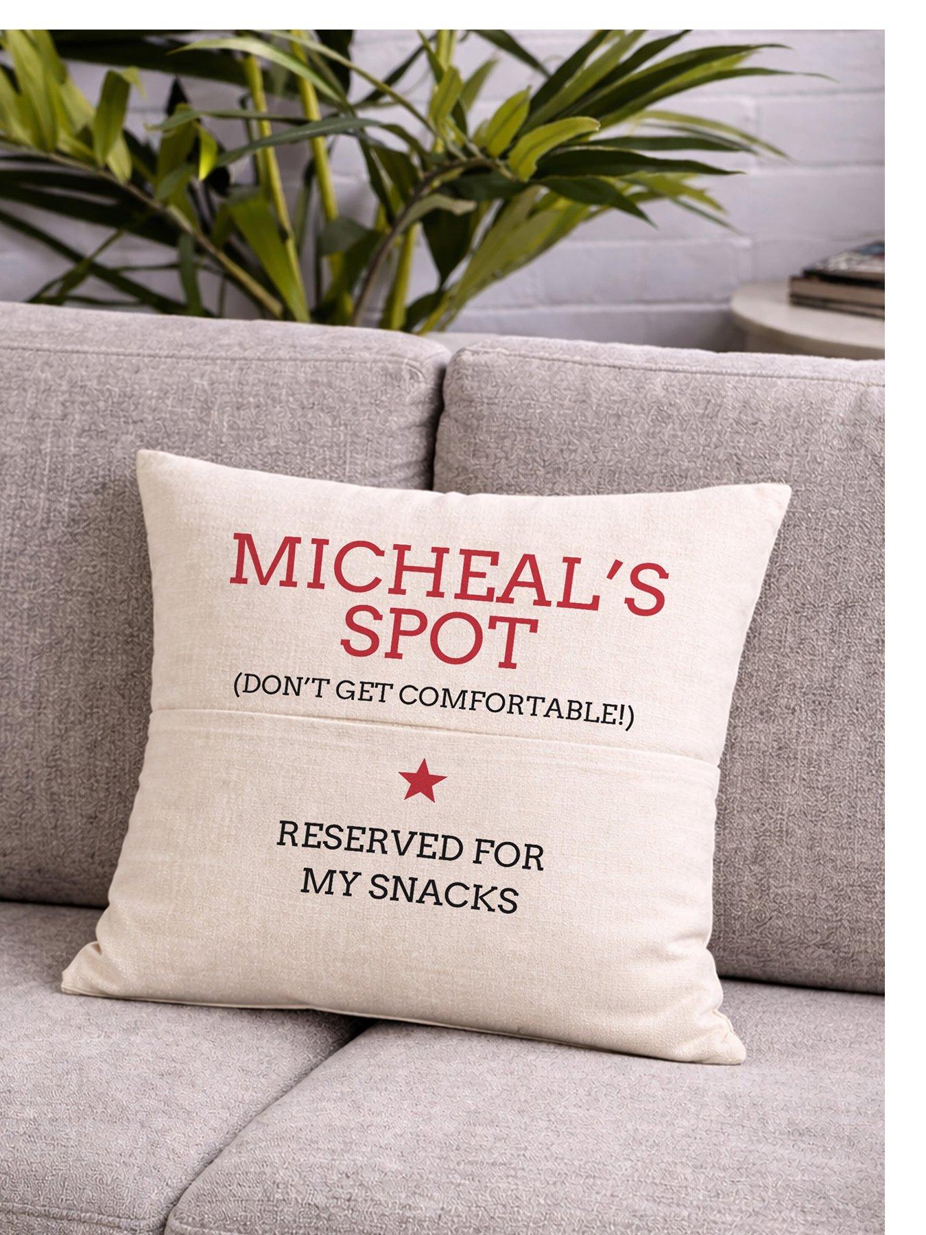 Image 1 of 1 of Love Abode Personalised Coloured Spot Pocket Cushion