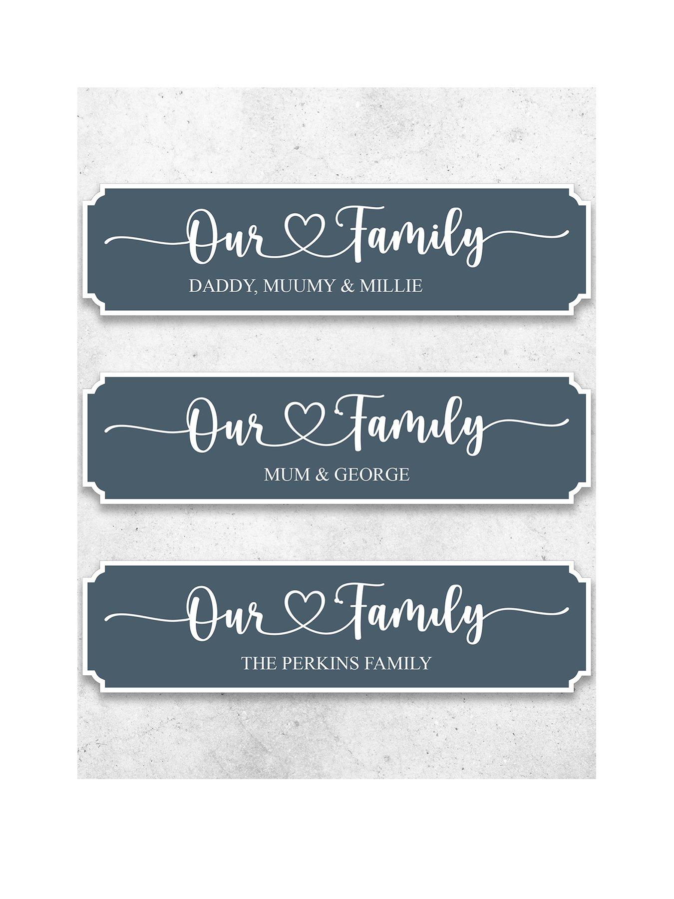 undefined Personalised "Our Family" Sign