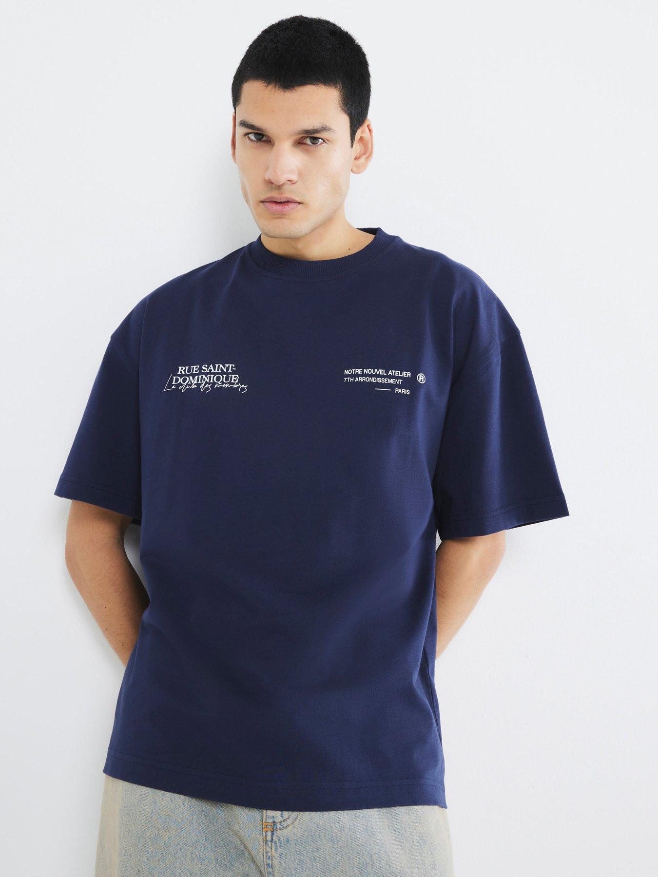 undefined Os Rue Saint Wordy T-Shirt - Navy