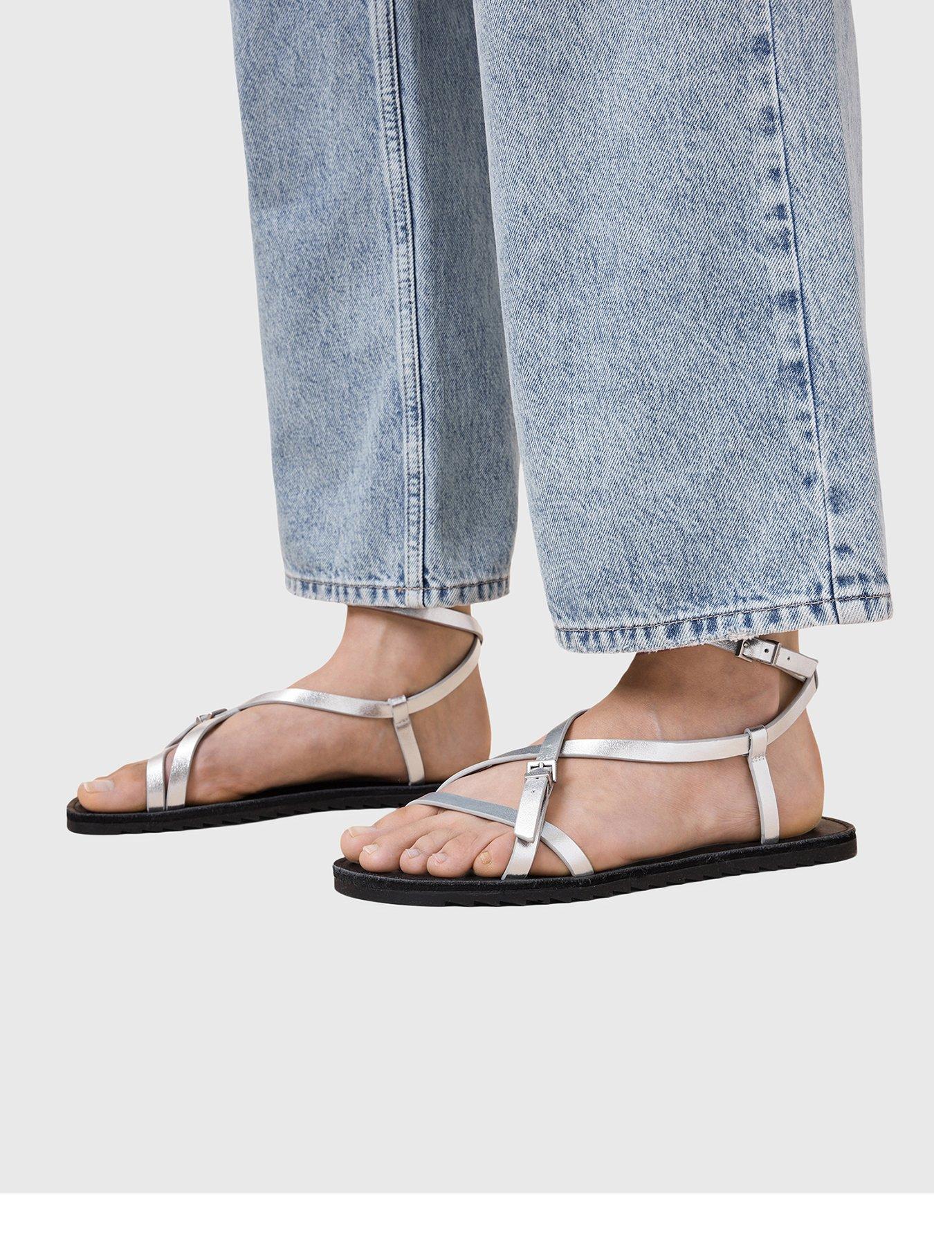 allsaints-tyla-metallic-sandals-silverstillFront
