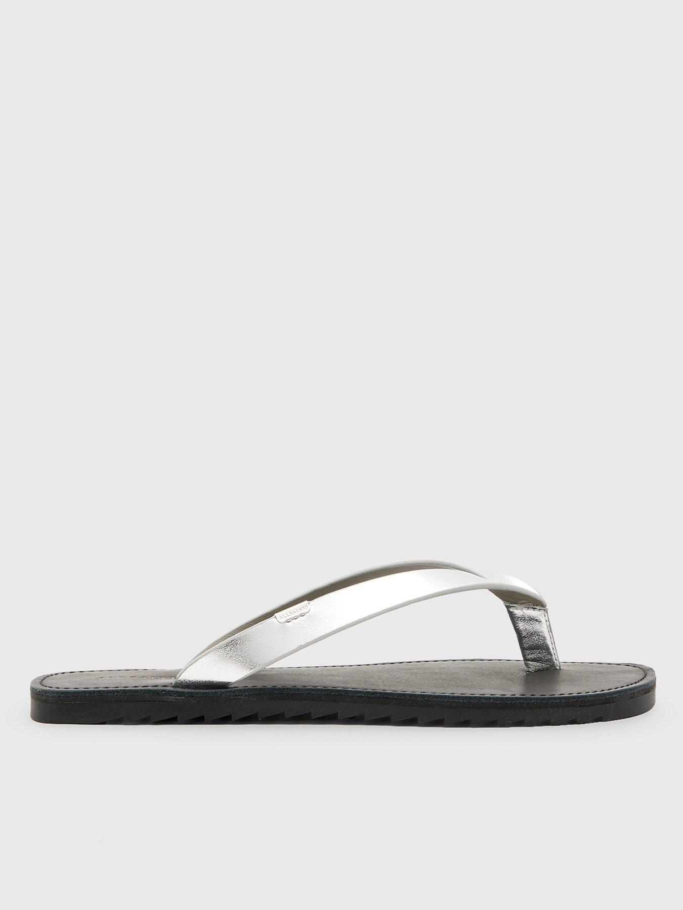 Image 1 of 6 of AllSaints Sydney Sandal - Silver