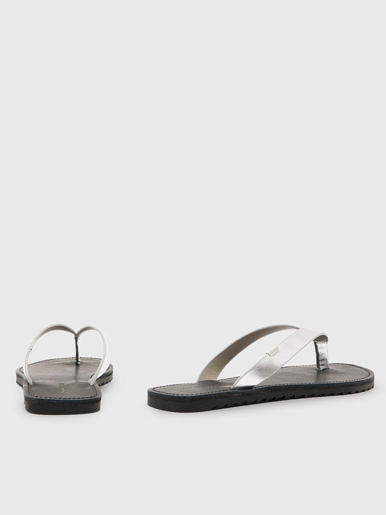Image 3 of 6 of AllSaints Sydney Sandal - Silver