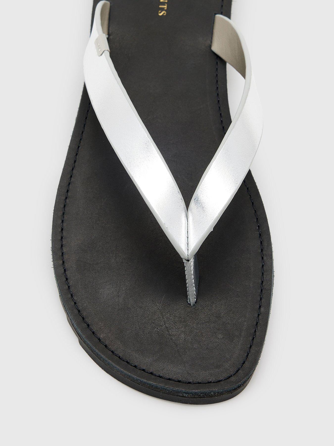 Image 4 of 6 of AllSaints Sydney Sandal - Silver