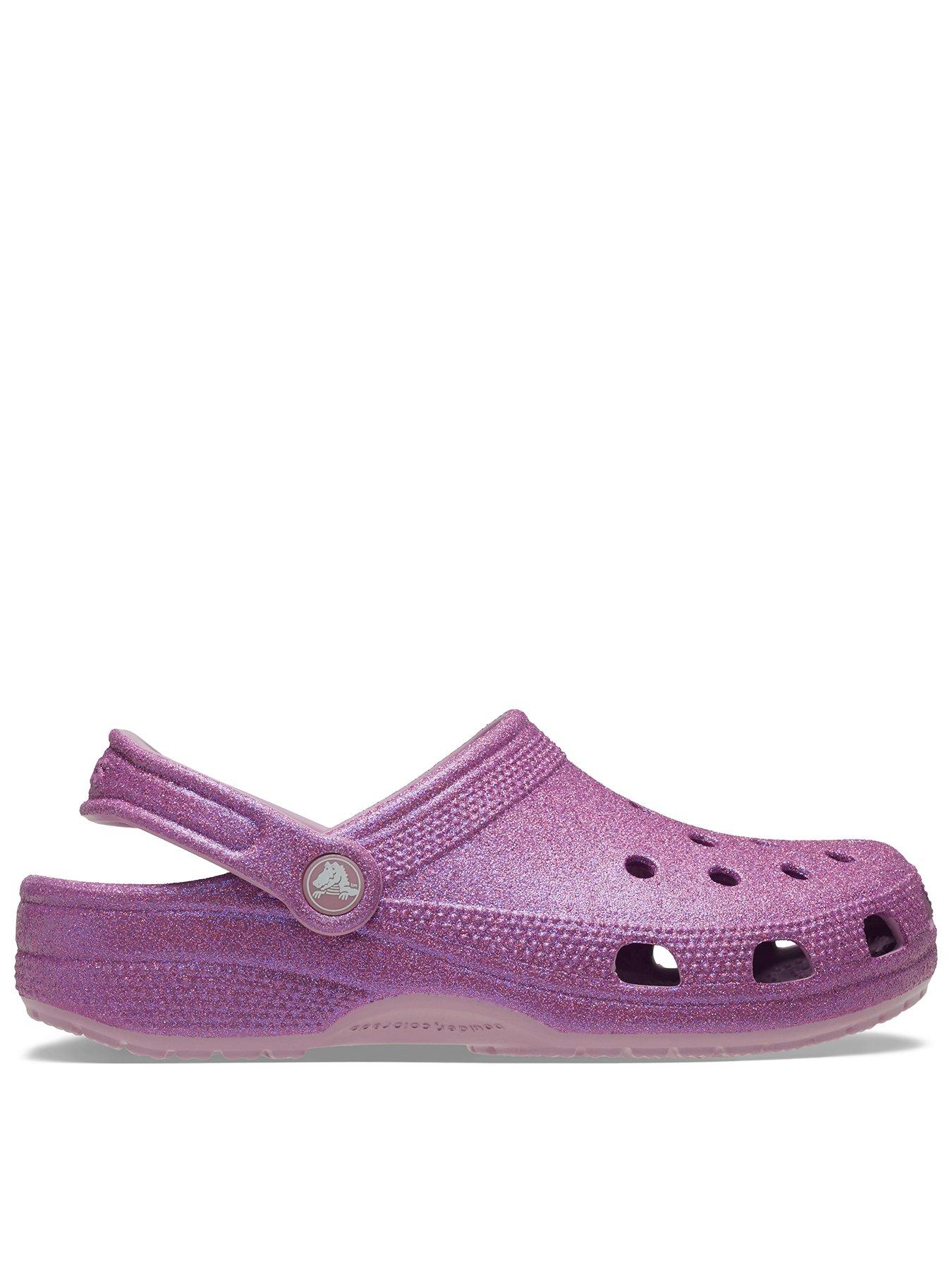 Crocs Classic Iridescent Glitter Clog - Purple