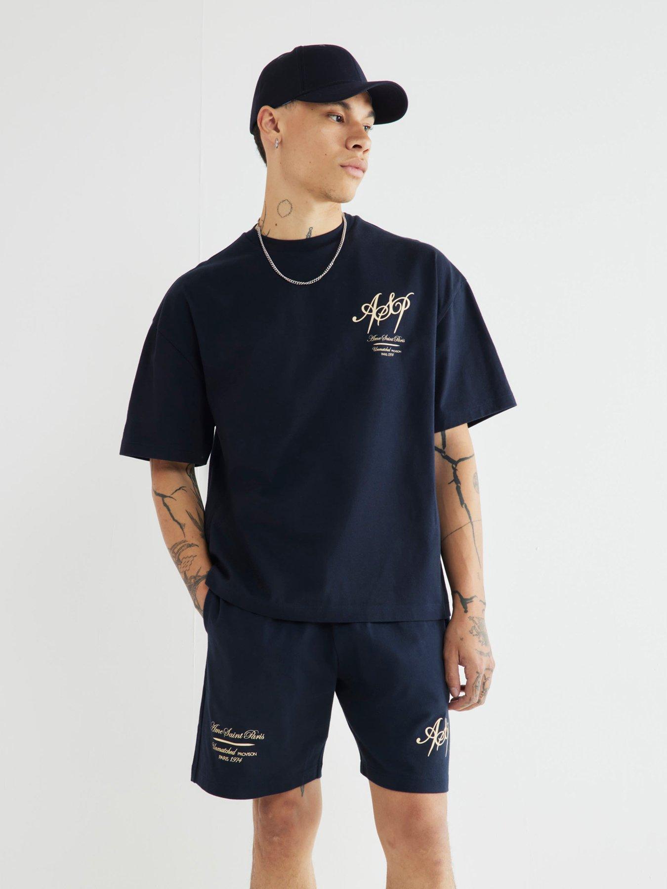 undefined River Island Wordy Graphic T-Shirt and Shorts Set