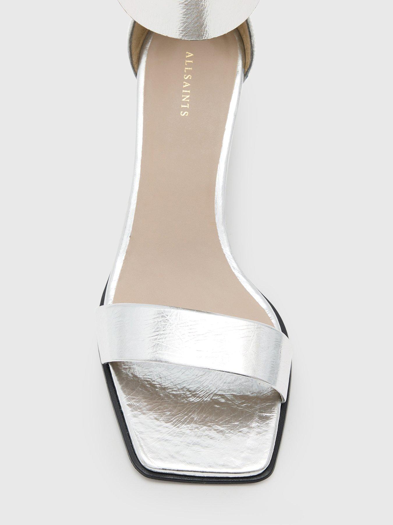 Image 4 of 6 of AllSaints Noir Low Sandal - Silver