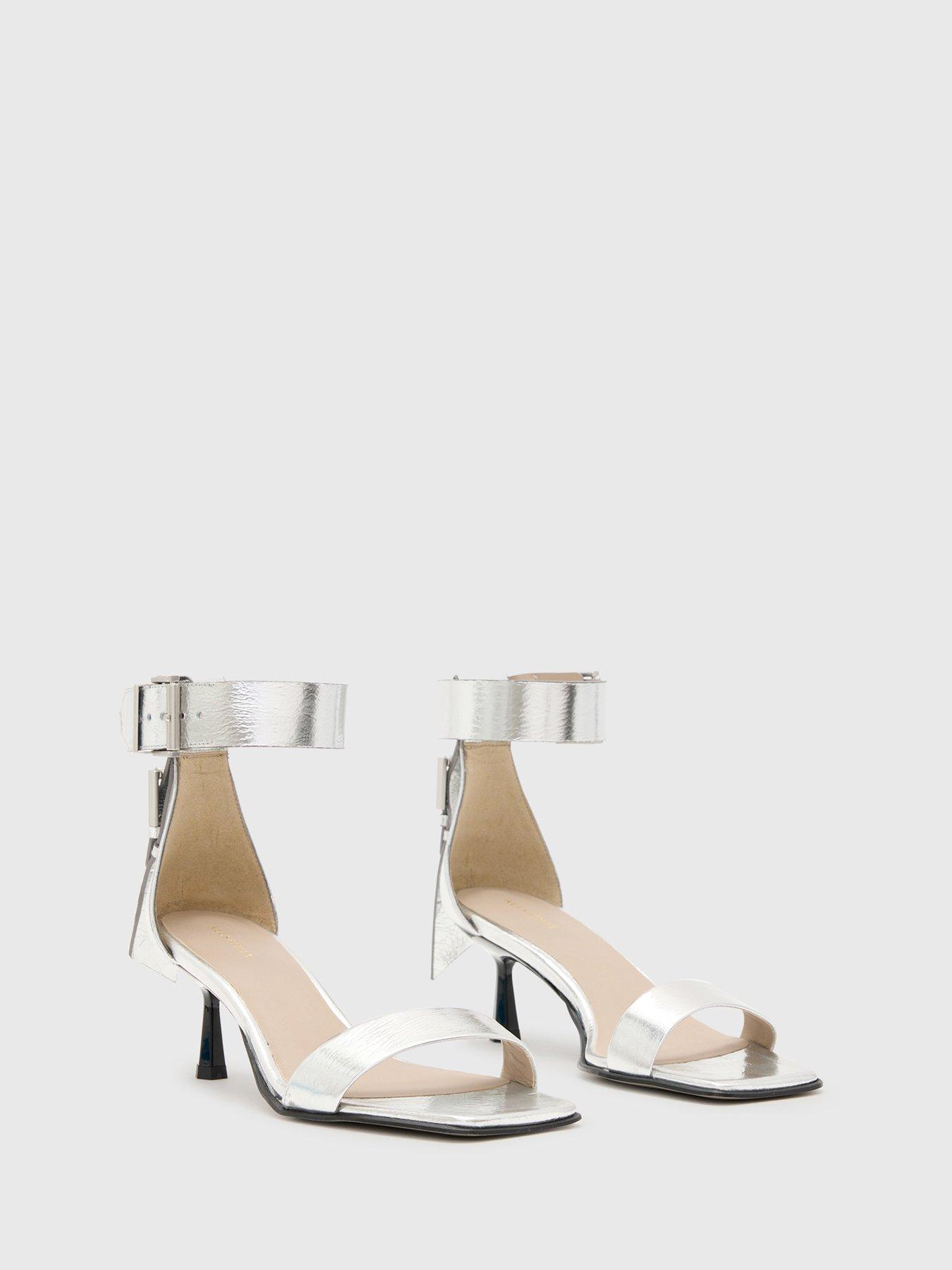 Image 5 of 6 of AllSaints Noir Low Sandal - Silver