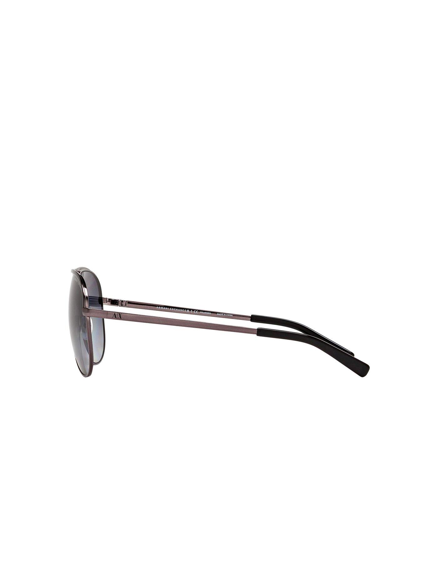 Image 2 of 4 of Armani Exchange 0Ax2002 Pilot Sunglasses- Black