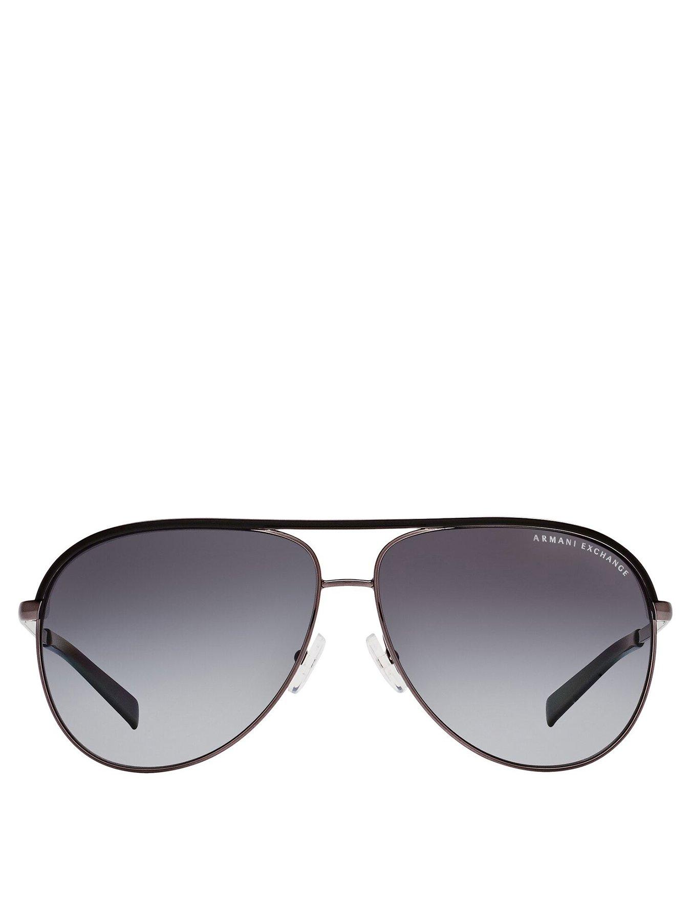Image 3 of 4 of Armani Exchange 0Ax2002 Pilot Sunglasses- Black