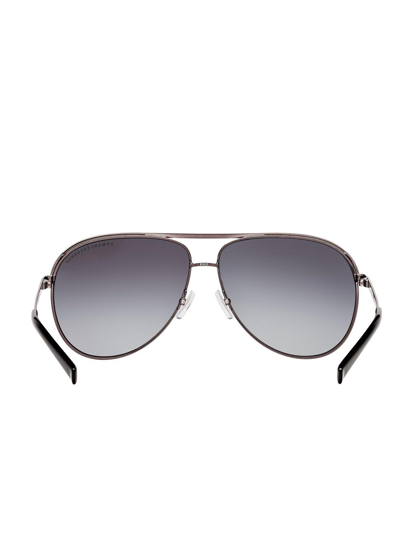 Image 4 of 4 of Armani Exchange 0Ax2002 Pilot Sunglasses- Black