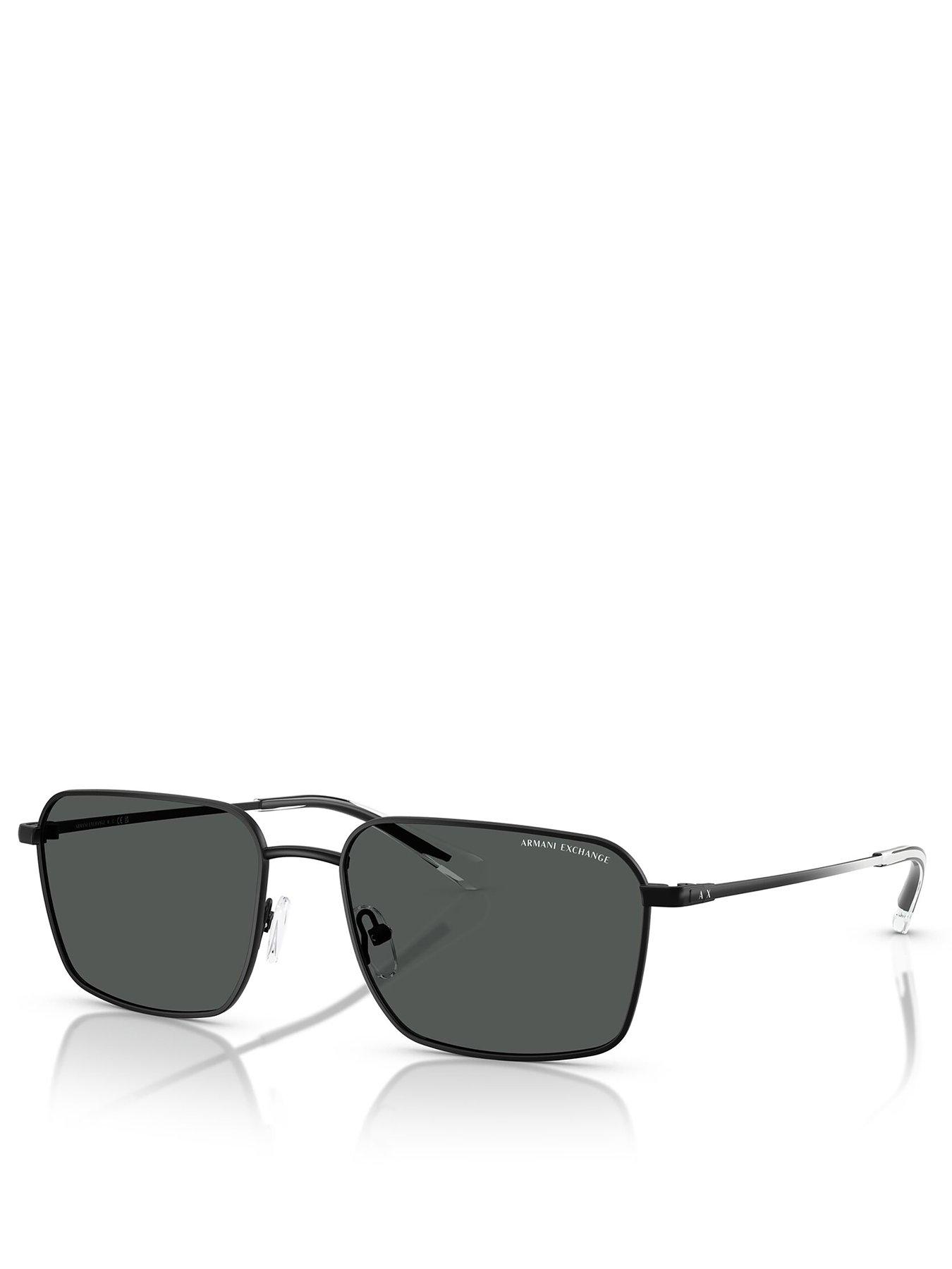 Armani Exchange 0Ax2053S Rectangle Sunglasses- Black