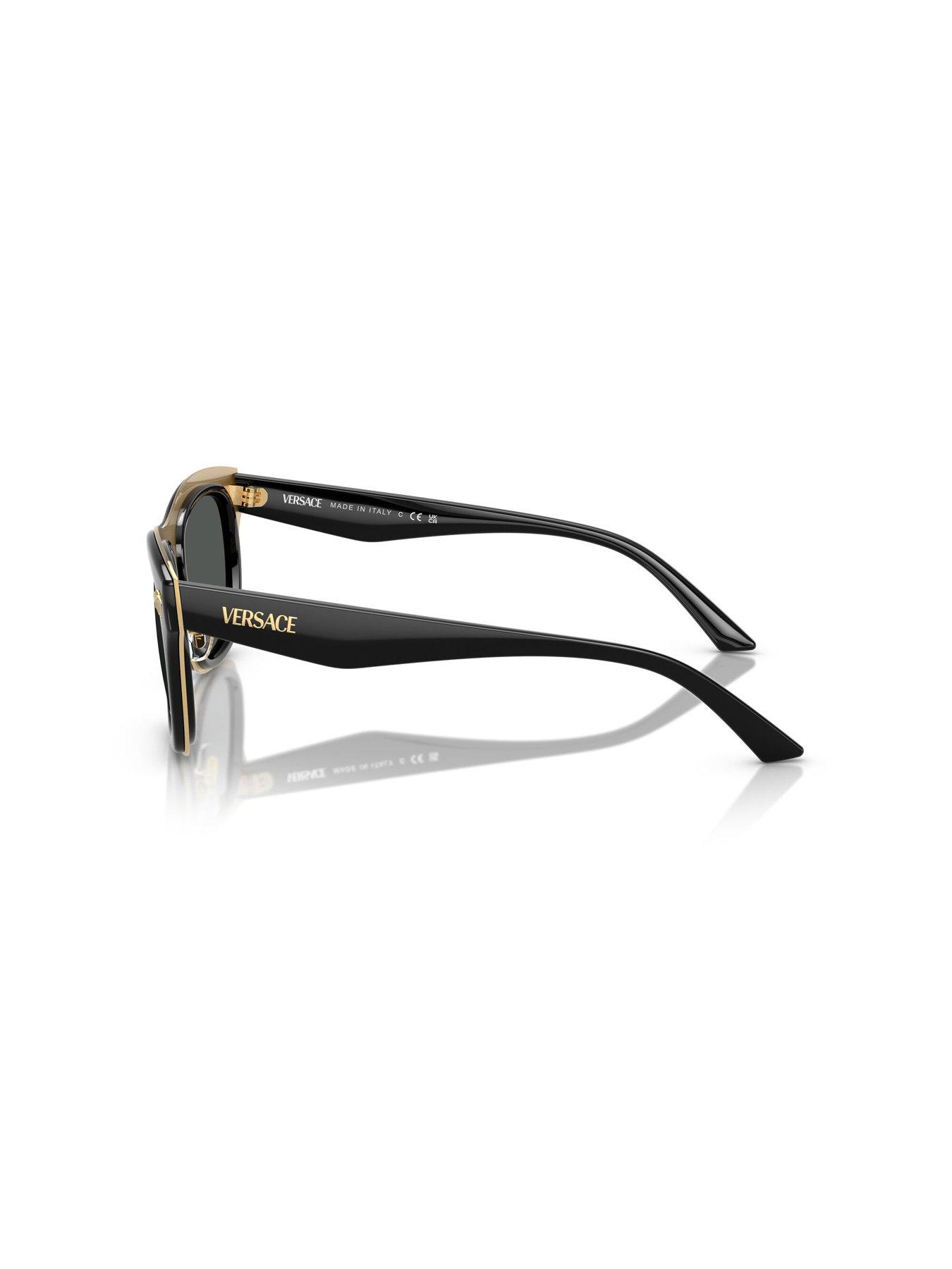 Image 2 of 4 of VERSACE 0Ve2272 Rectangle Sunglasses- Black