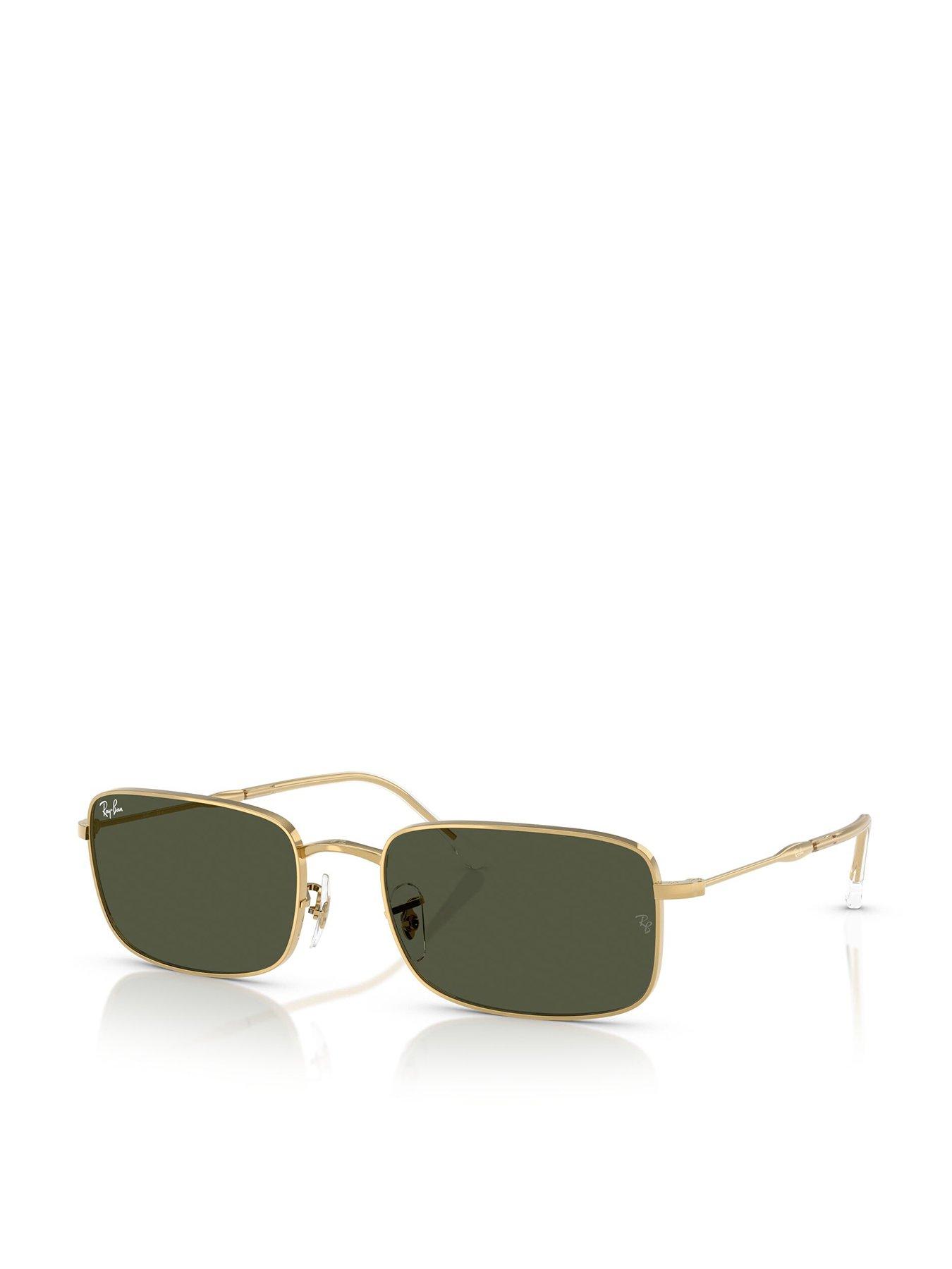 Ray-Ban 0Rb3746 Rectangle Sunglasses- Gold