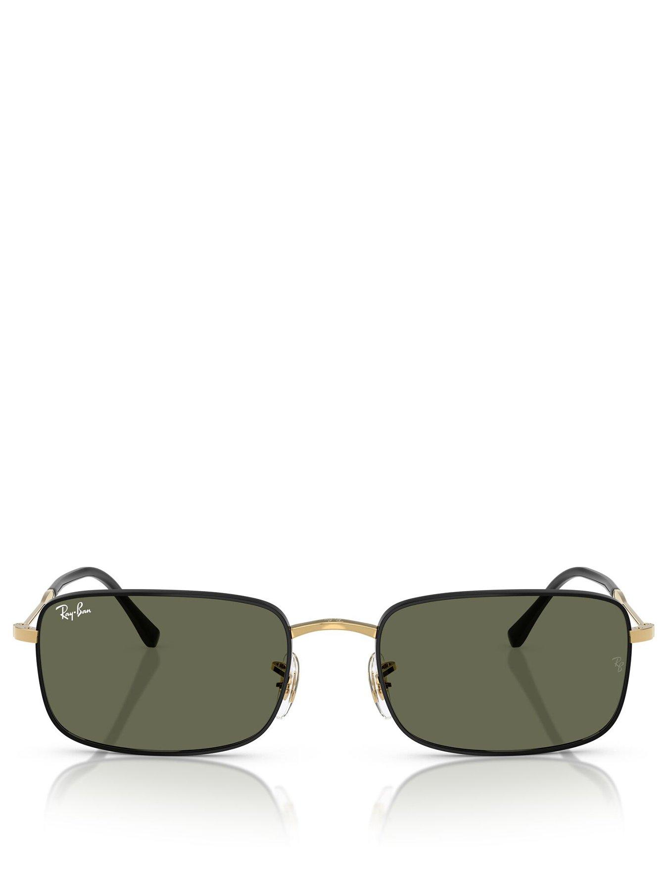 Image 3 of 4 of Ray-Ban RB3746 Rectangle Sunglasses- Black/Gold