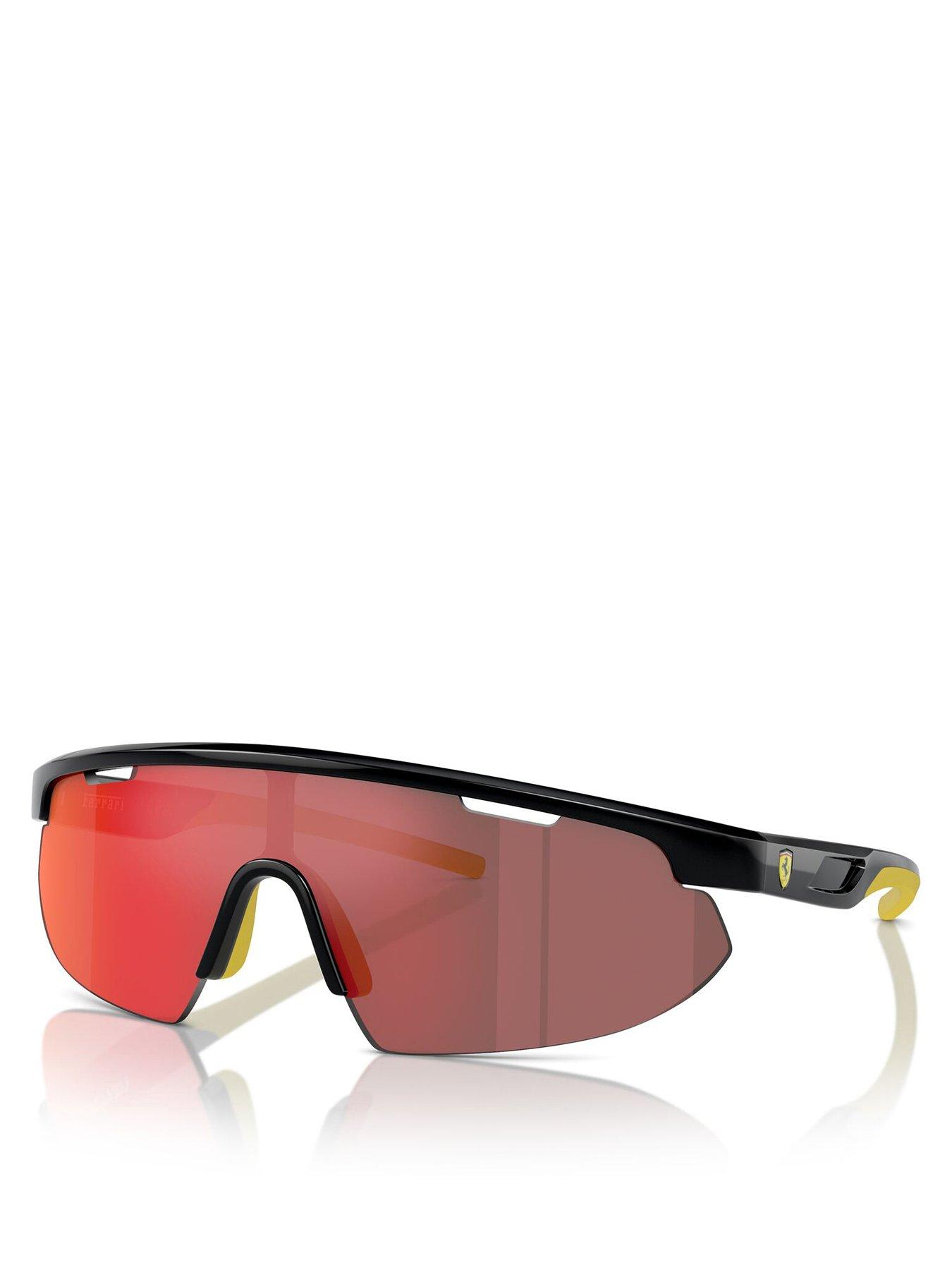 Scuderia Ferrari 0Fz6004U Irregular Sunglasses- Black/Yellow