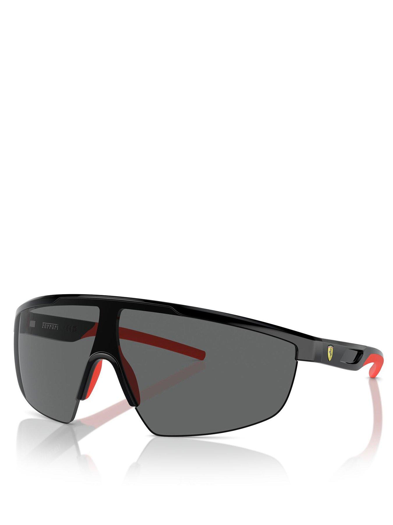 Image 1 of 4 of Ferrari Scuderia 0Fz6005U Rectangle Sunglasses- Black