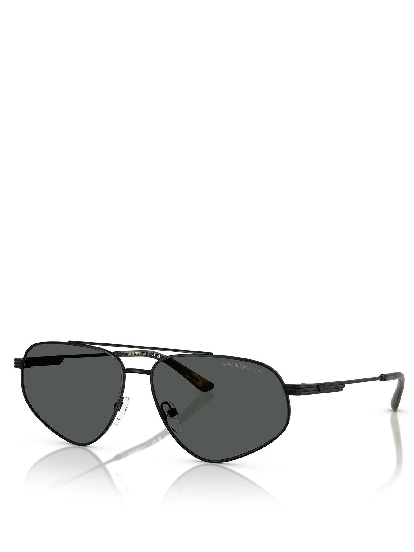 Image 1 of 4 of Emporio Armani 0Ea2156 Pilot Sunglasses- Black