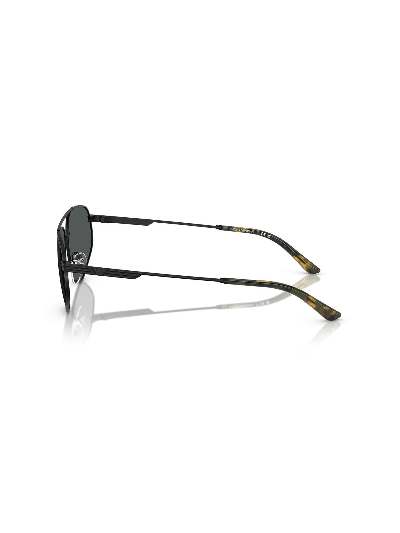 Image 2 of 4 of Emporio Armani 0Ea2156 Pilot Sunglasses- Black