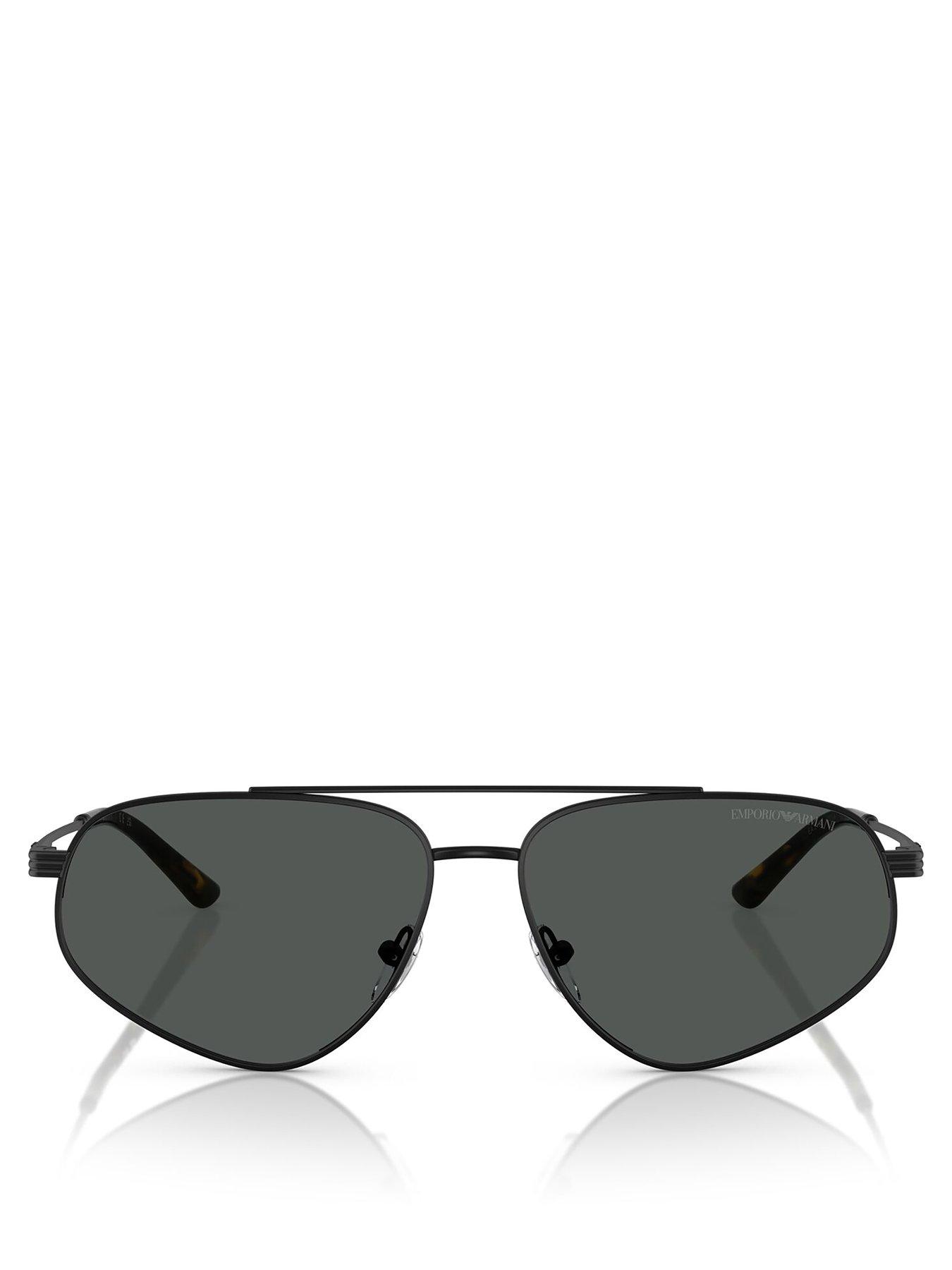 Image 3 of 4 of Emporio Armani 0Ea2156 Pilot Sunglasses- Black