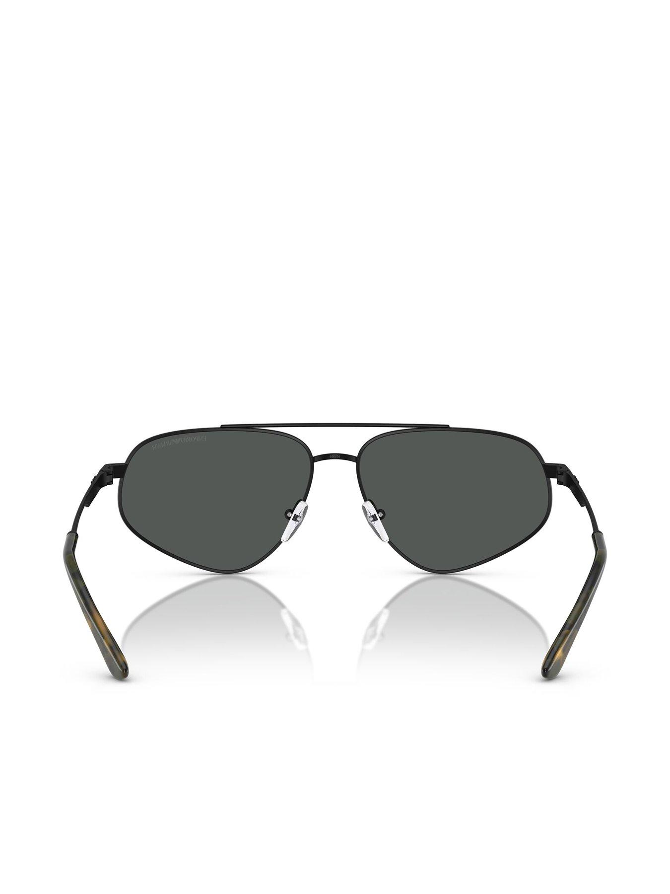 Image 4 of 4 of Emporio Armani 0Ea2156 Pilot Sunglasses- Black